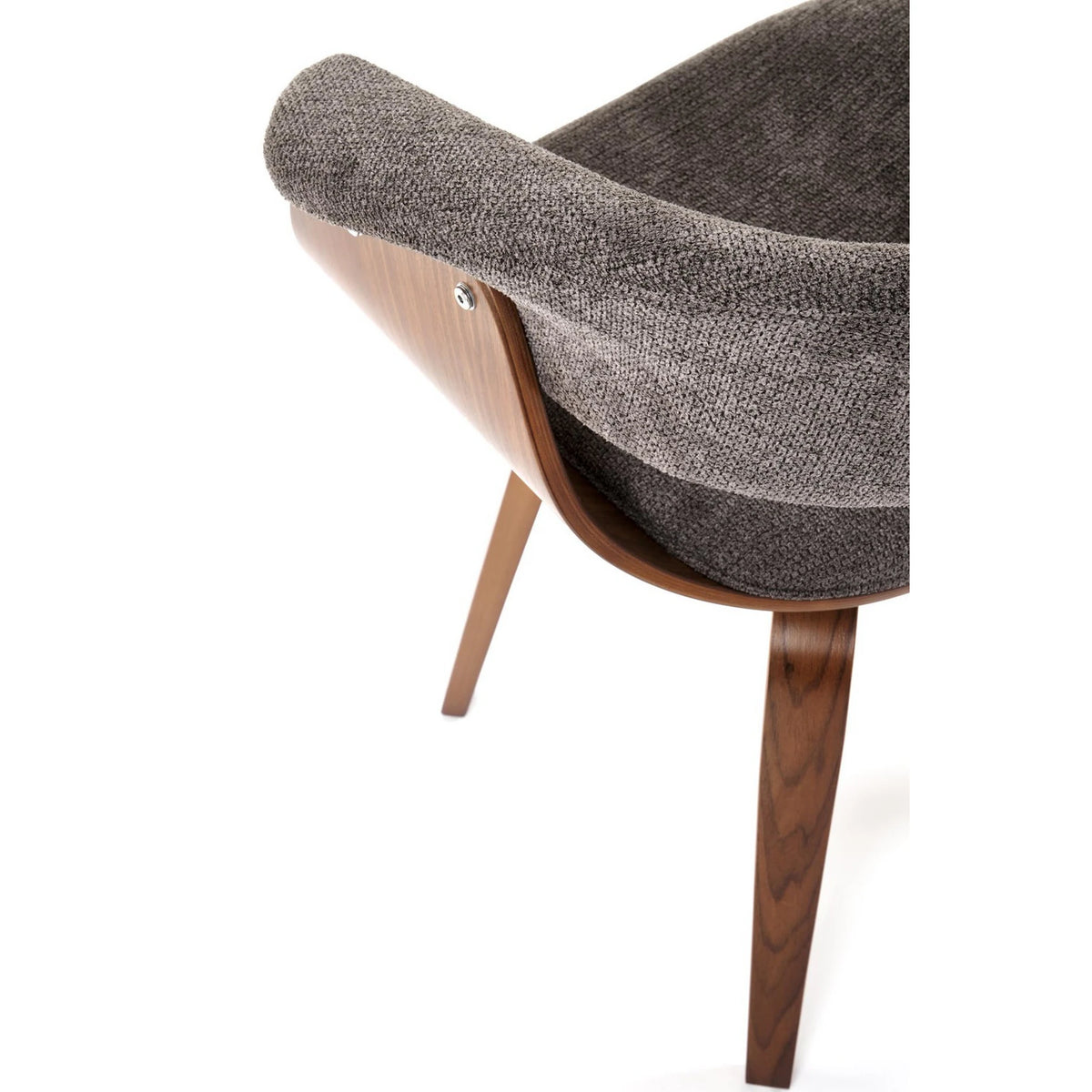 Scaun K545, gri/nuc, stofa clasica/placaj, 63x53x83 cm