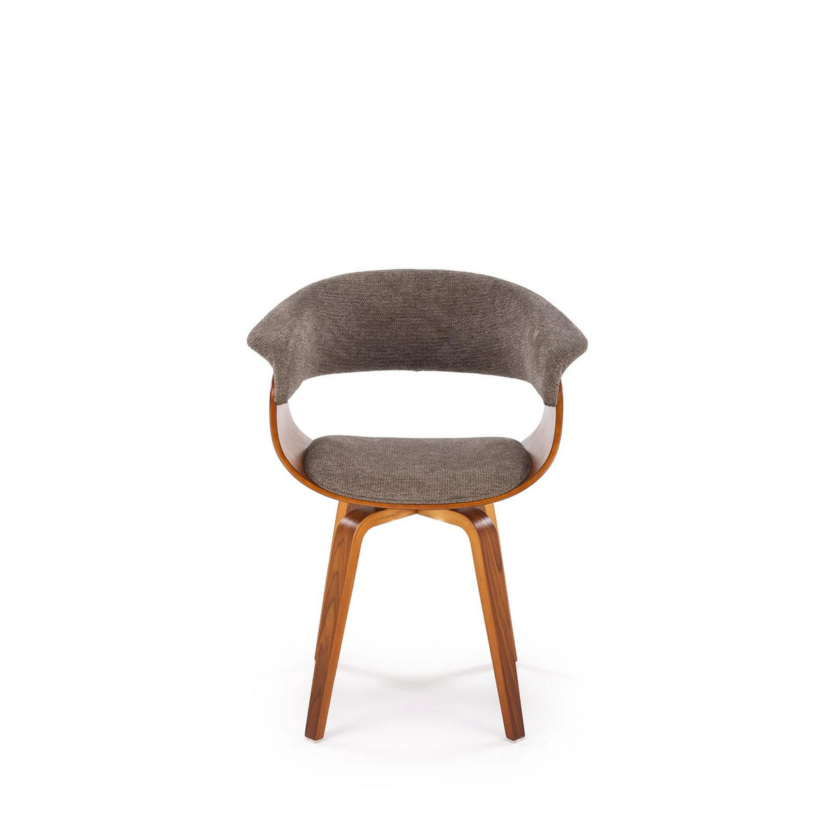 Scaun K545, gri/nuc, stofa clasica/placaj, 63x53x83 cm