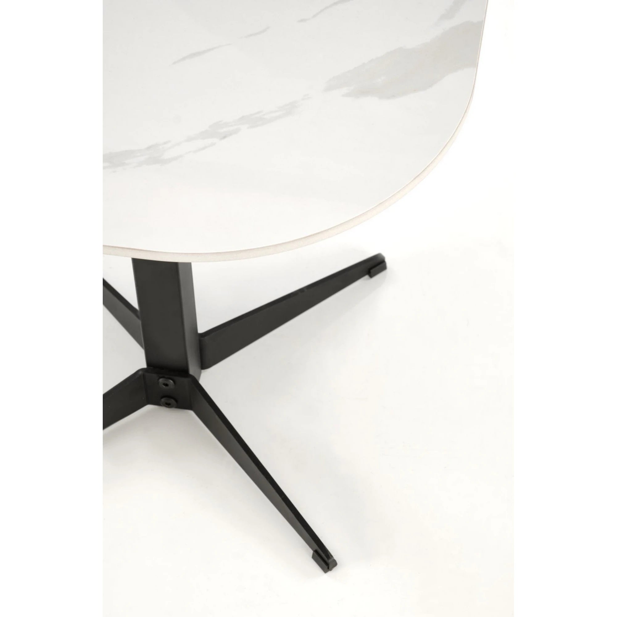 Masuta BORNA S, alb/negru, ceramica/metal, 50x50x50 cm