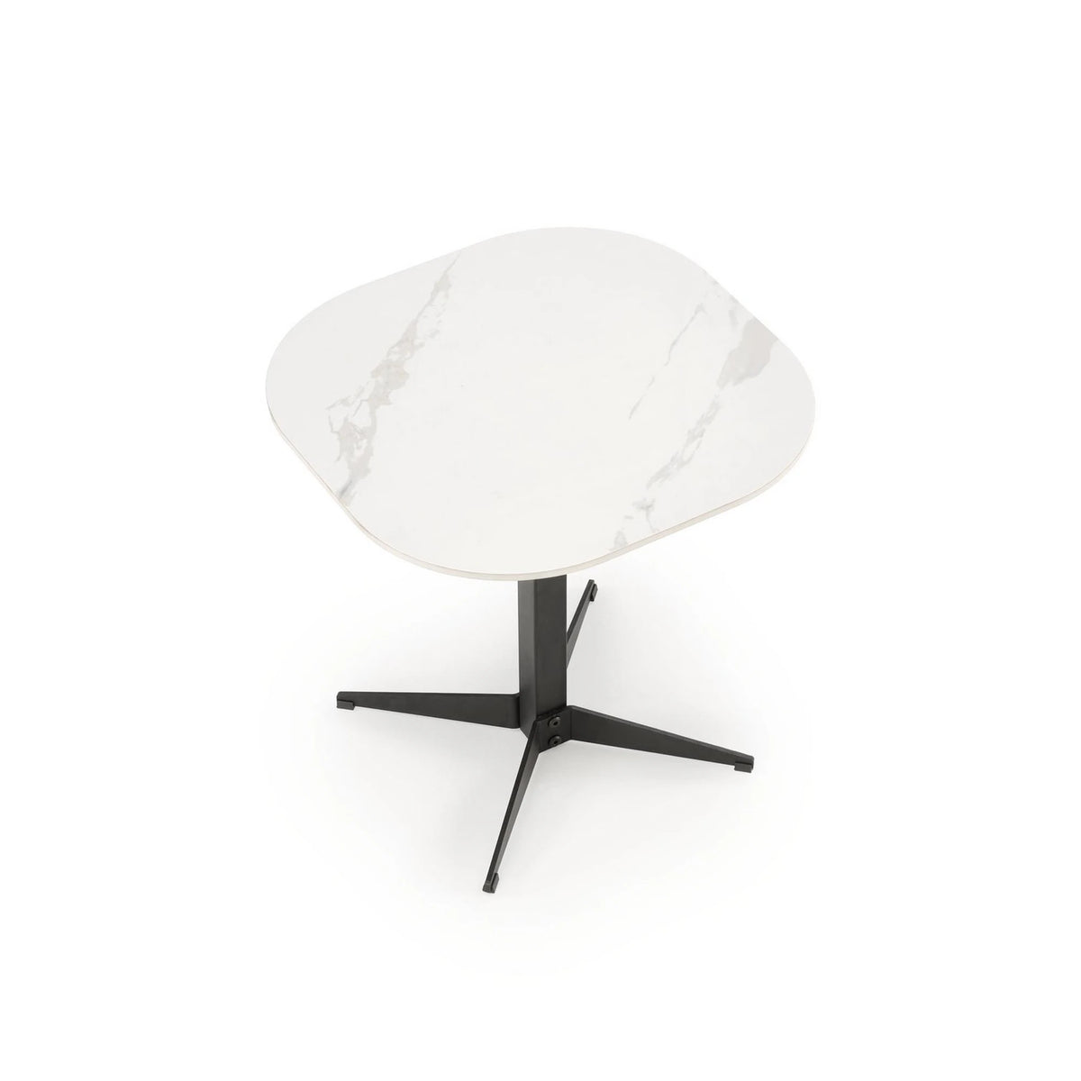 Masuta BORNA S, alb/negru, ceramica/metal, 50x50x50 cm