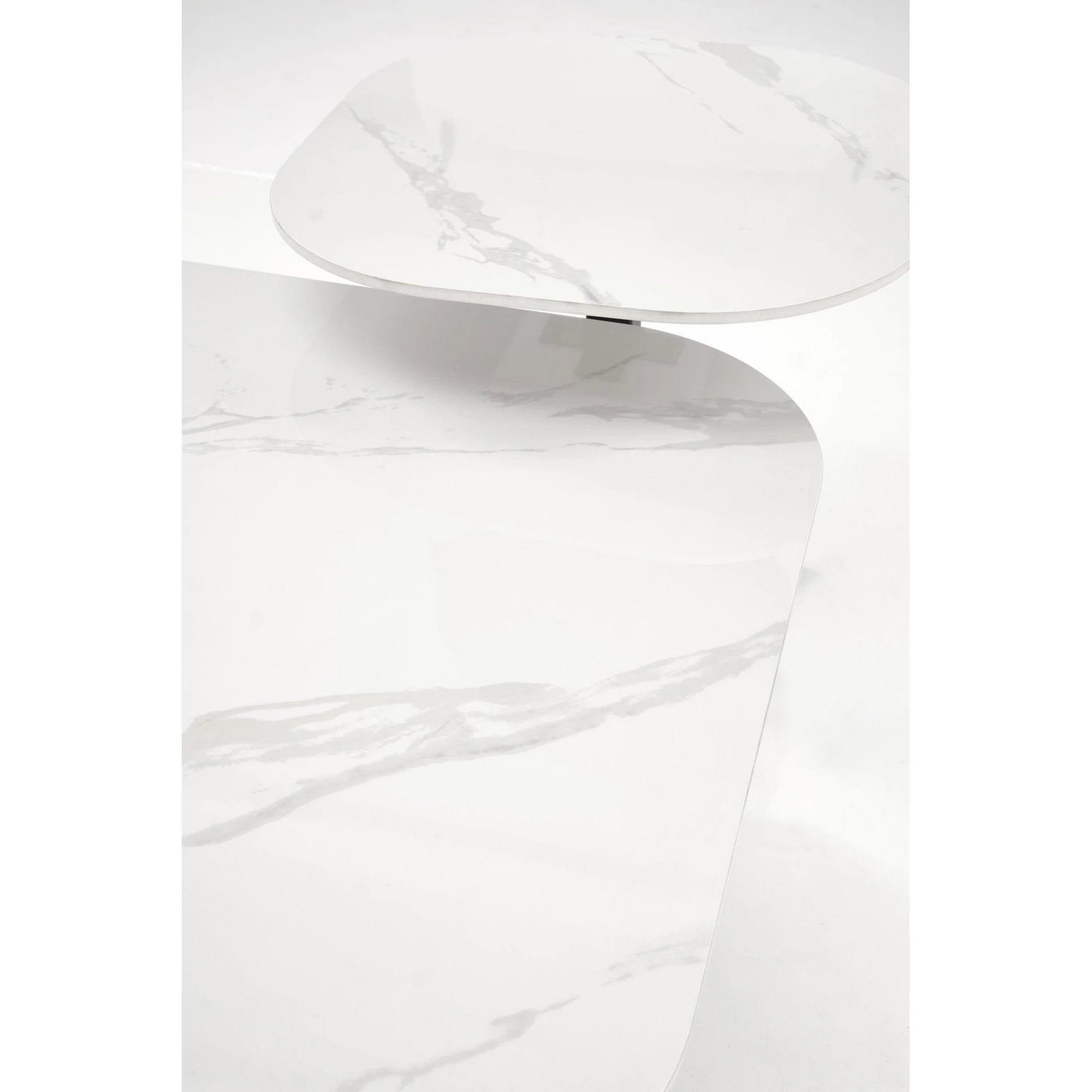 Masuta BORNA S, alb/negru, ceramica/metal, 50x50x50 cm