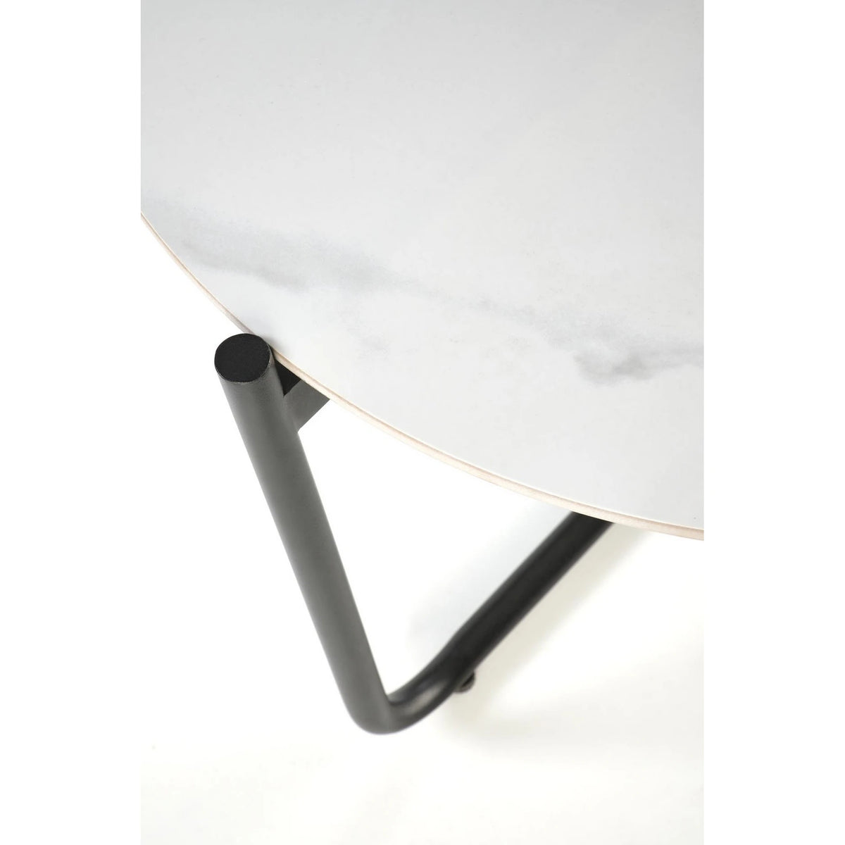 Masuta ACUNA, alb/negru, ceramica/metal, 60x60x40 cm