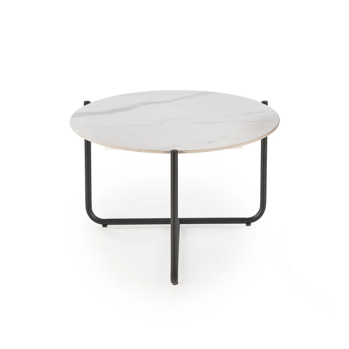 Masuta ACUNA, alb/negru, ceramica/metal, 60x60x40 cm