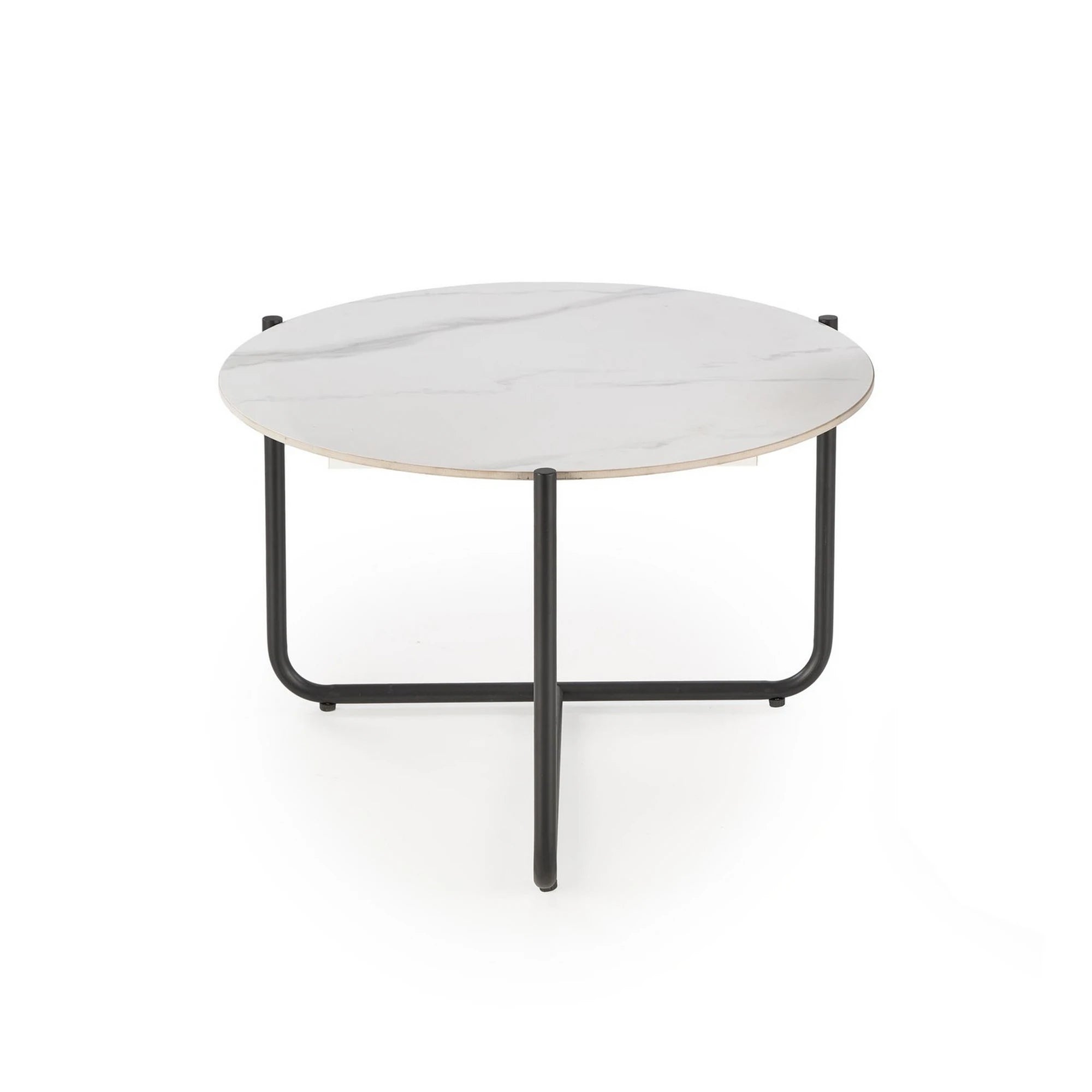 Masuta ACUNA, alb/negru, ceramica/metal, 60x60x40 cm