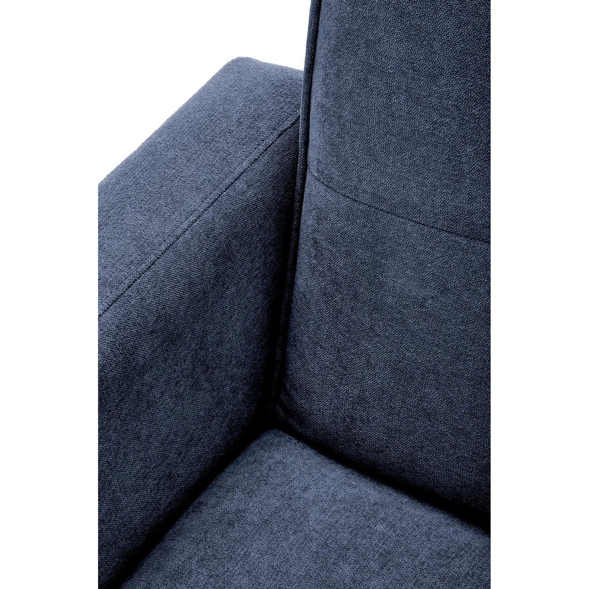 Canapea extensibila CORNELIUS, albastru/negru, stofa clasica/lemn, 200x153/167x80 cm