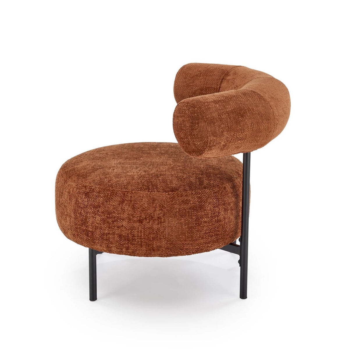 Fotoliu HAZARD, stofa clasica scortisoara - Haga 44, 90x82x72 cm