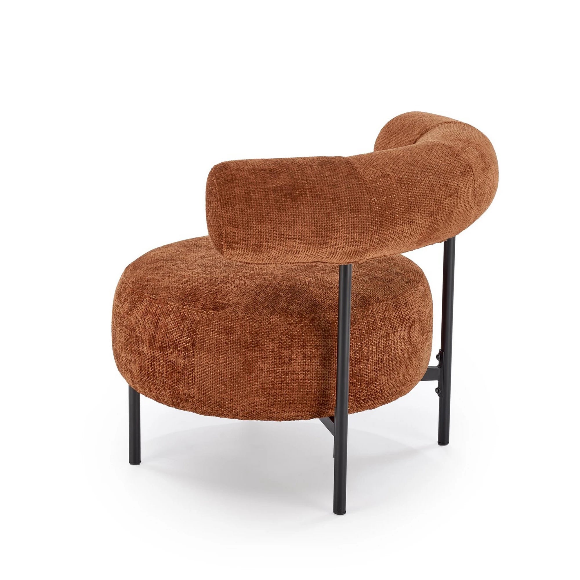 Fotoliu HAZARD, stofa clasica scortisoara - Haga 44, 90x82x72 cm