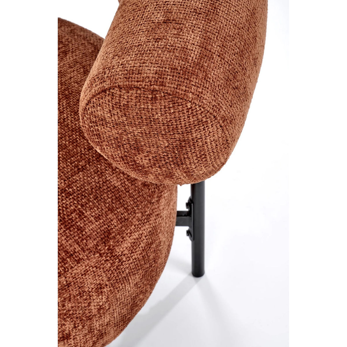 Fotoliu HAZARD, stofa clasica scortisoara - Haga 44, 90x82x72 cm