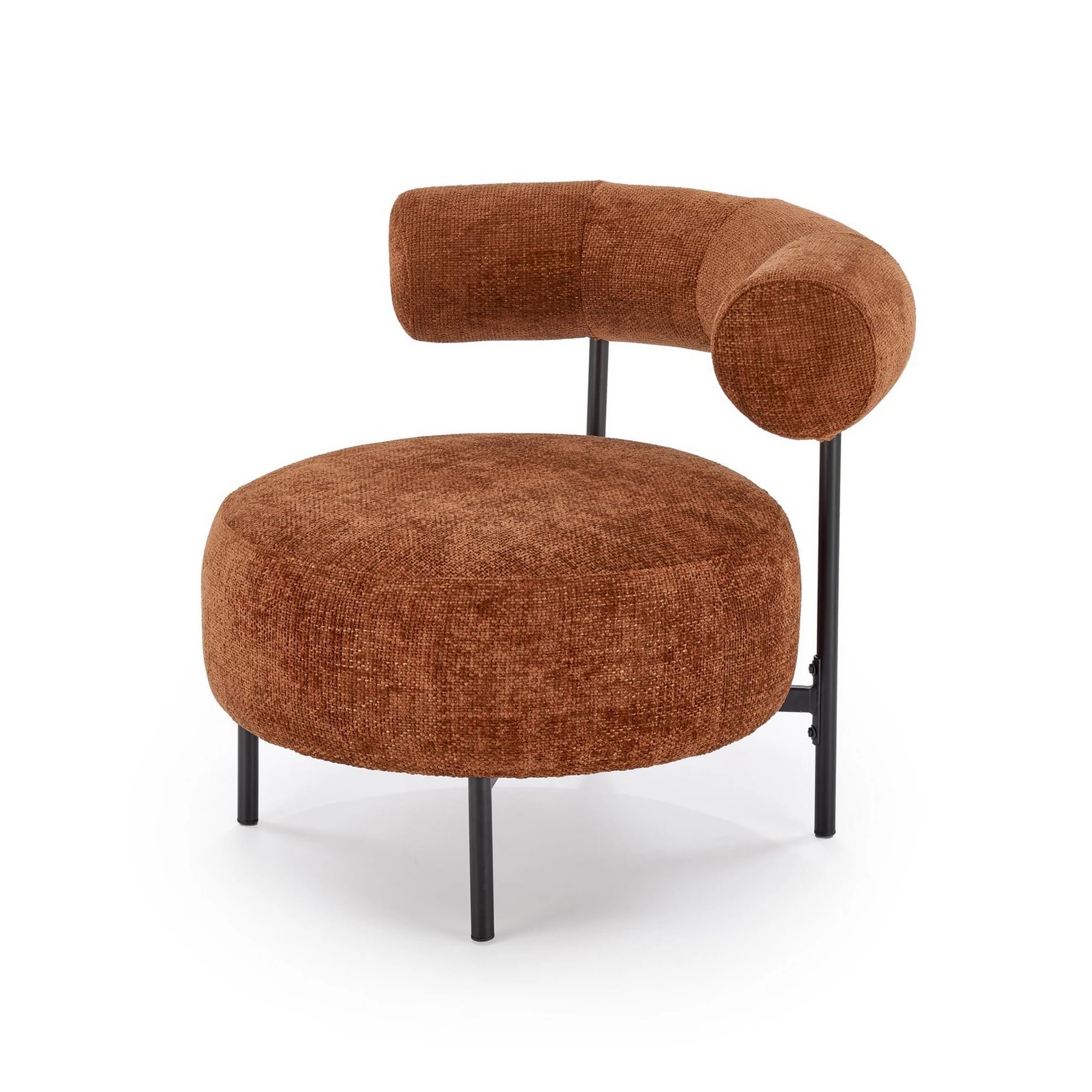 Fotoliu HAZARD, stofa clasica scortisoara - Haga 44, 90x82x72 cm