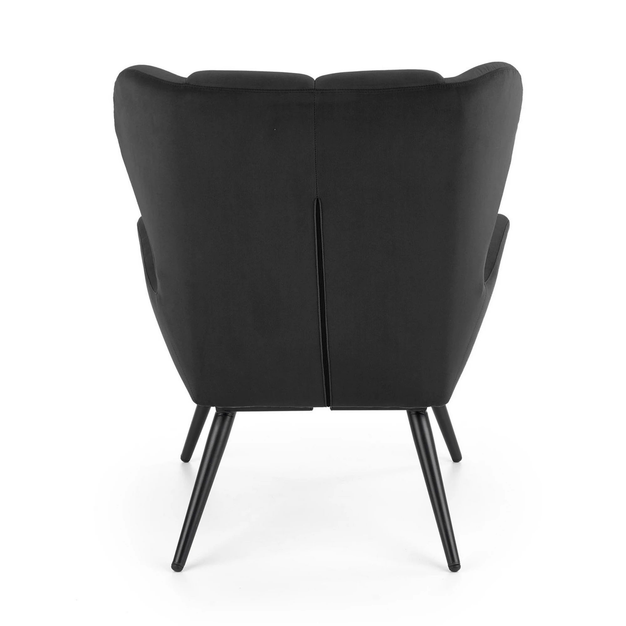 Fotoliu TYRION, stofa catifelata negru - Bluvel 19, 75x86x91 cm