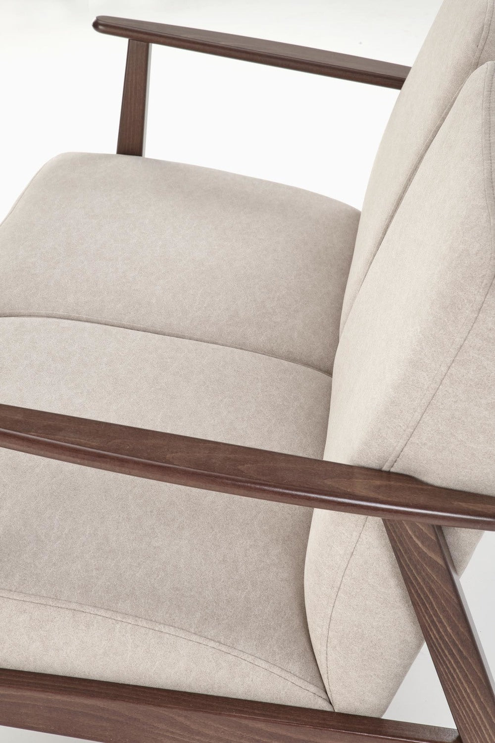 Canapea MILANO 2S, stofa catifelata bej - Castel 15, 120x77x77 cm