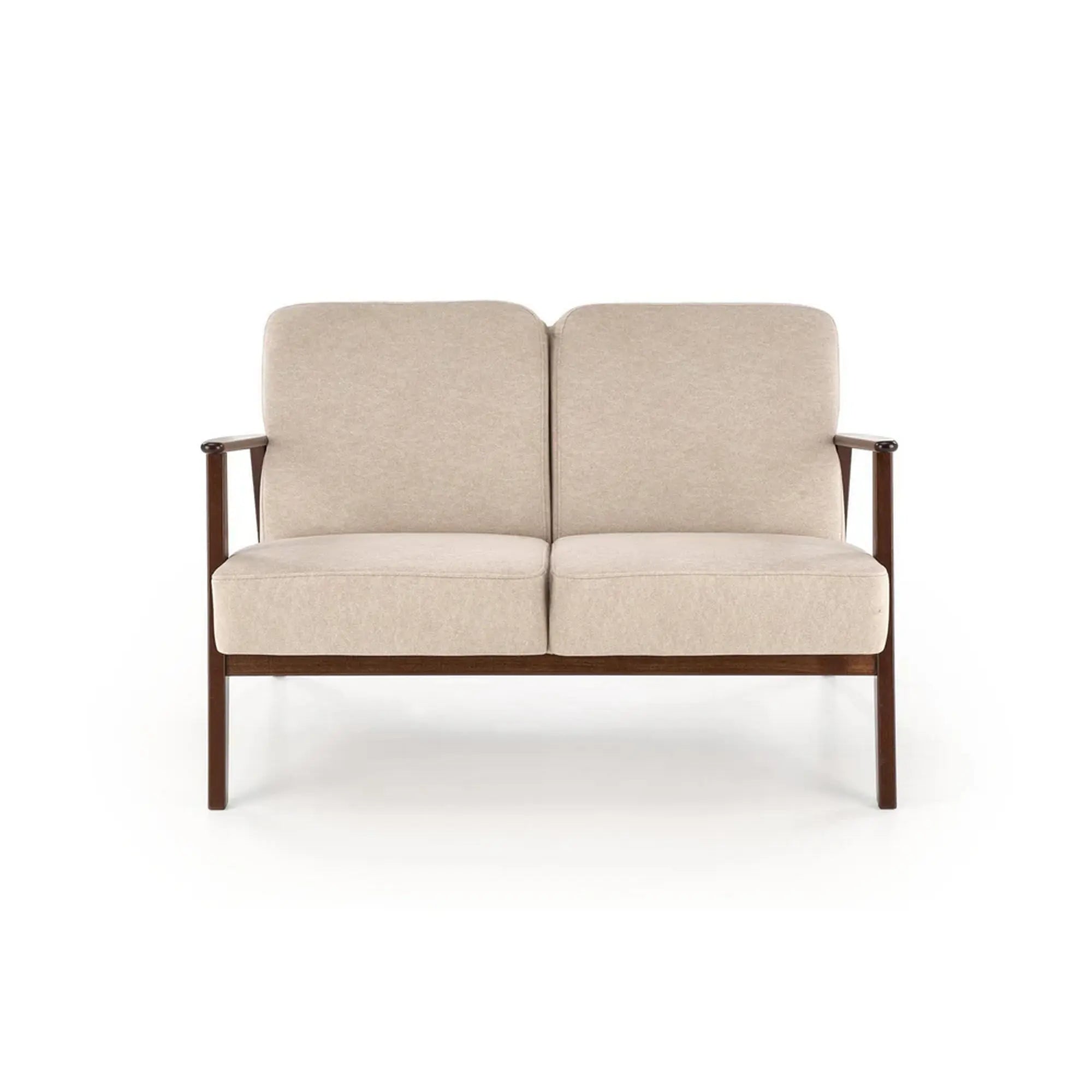 Canapea MILANO 2S, stofa catifelata bej - Castel 15, 120x77x77 cm