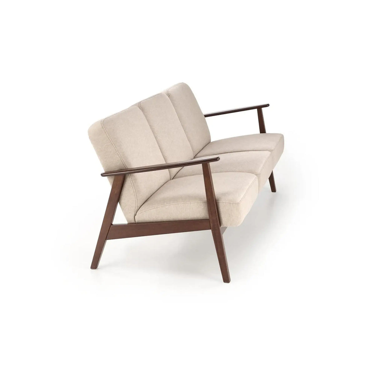 Canapea MILANO 3S, stofa catifelata bej - Castel 15, 175x77x77 cm
