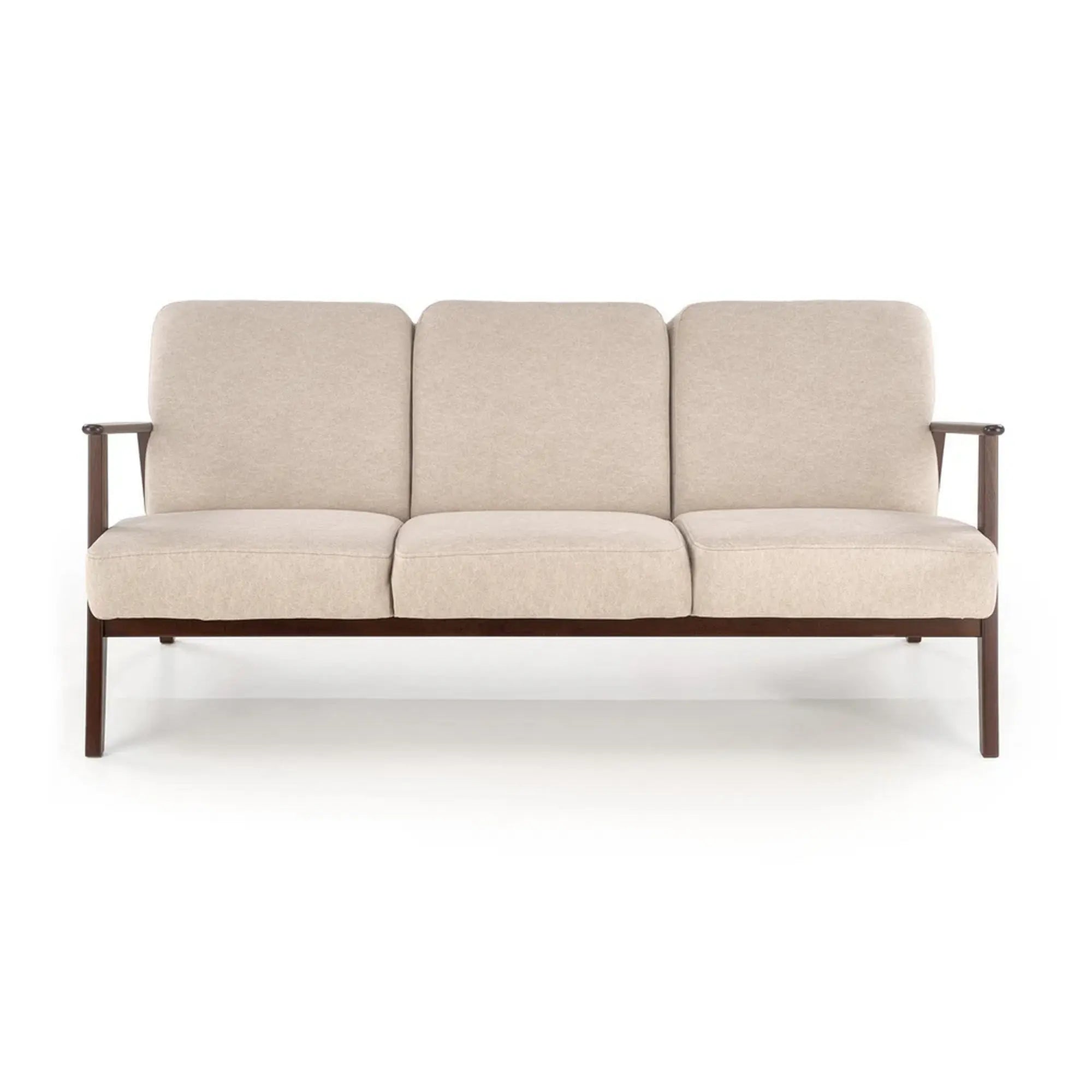 Canapea MILANO 3S, stofa catifelata bej - Castel 15, 175x77x77 cm