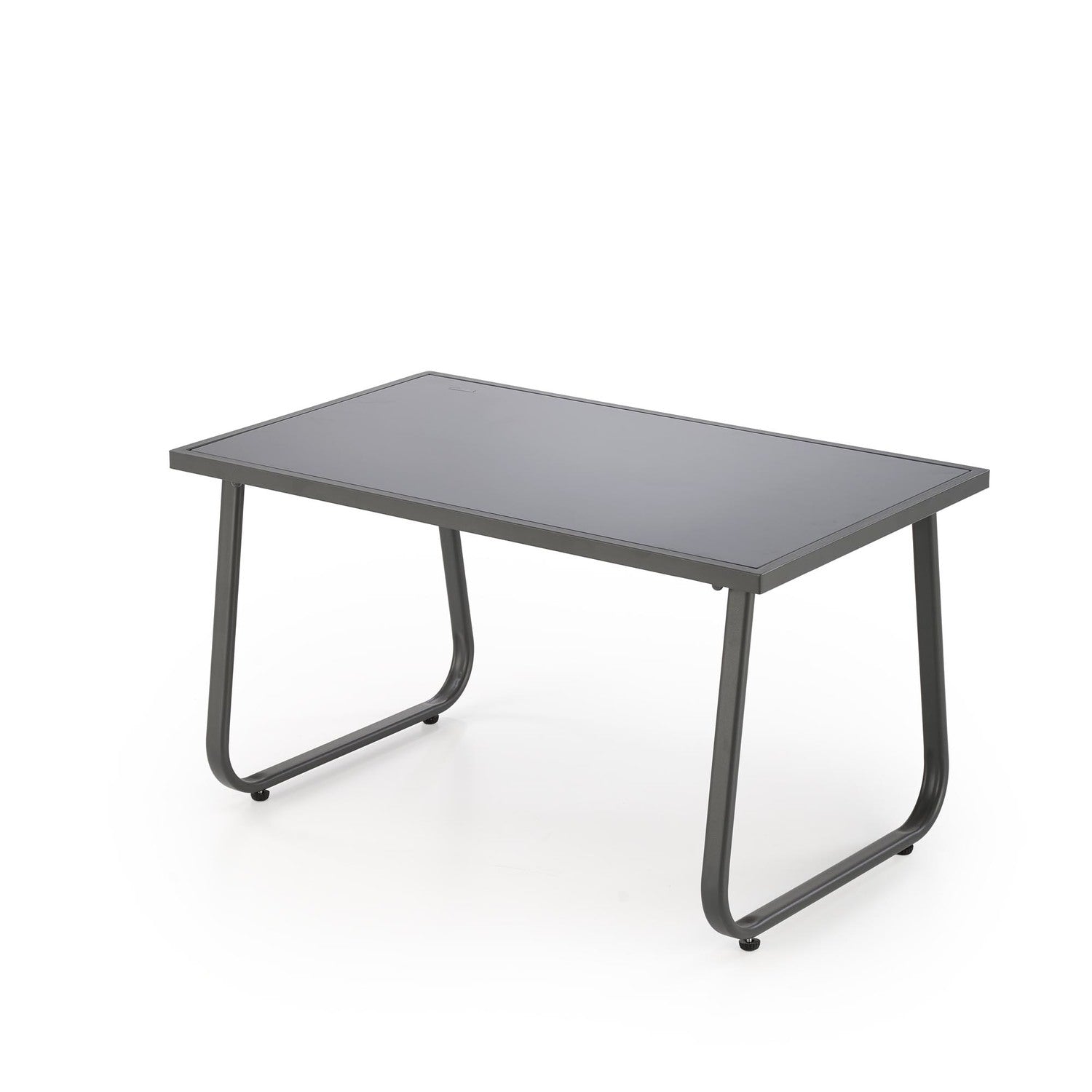 Set gradina CONOR, gri, plasa/sticla/metal, cu masuta, 2 scaune si canapea