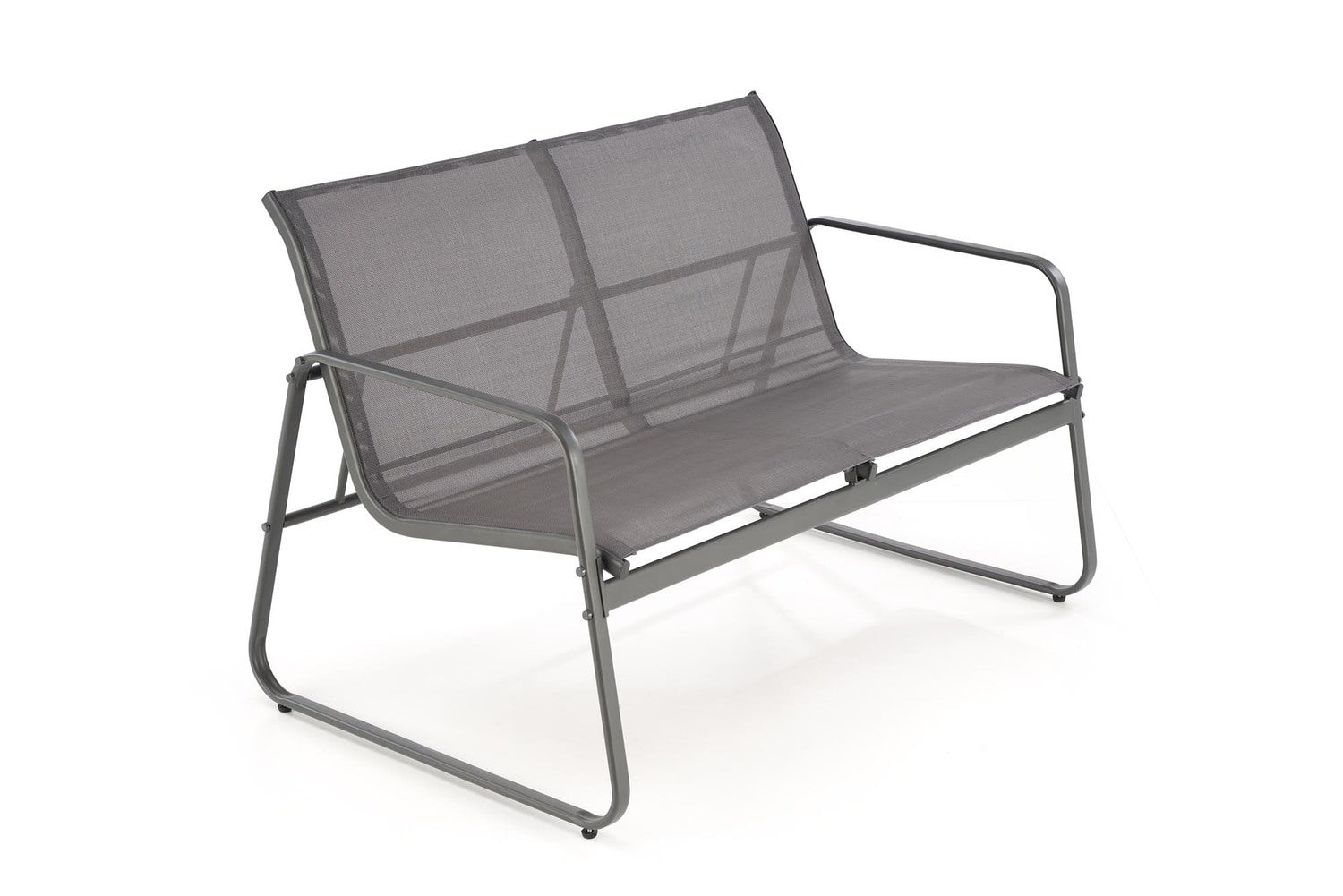 Set gradina CONOR, gri, plasa/sticla/metal, cu masuta, 2 scaune si canapea