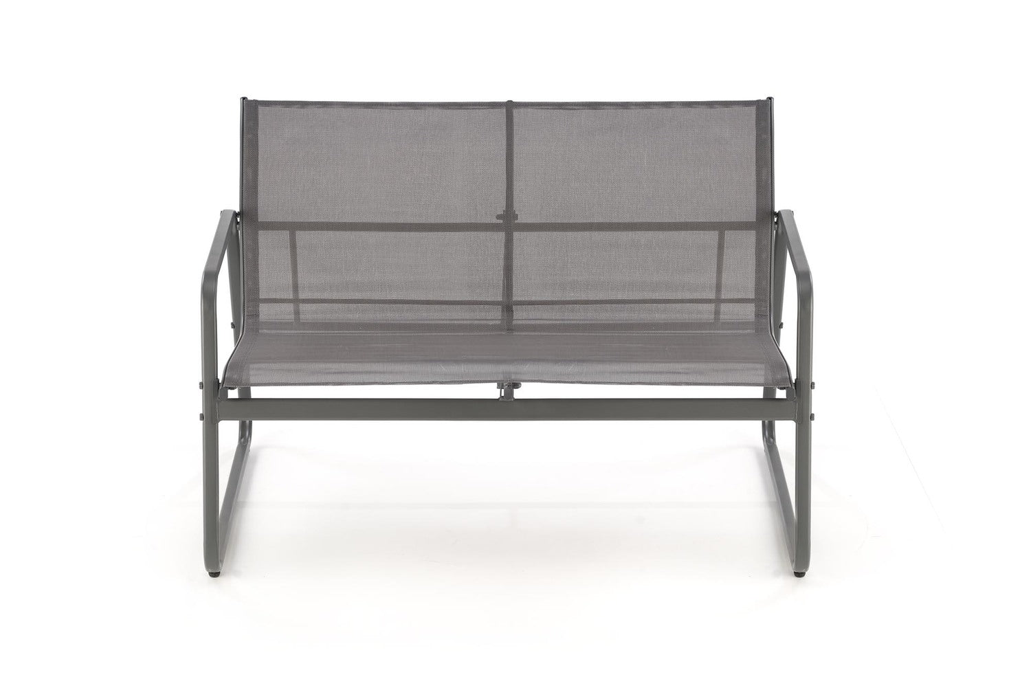 Set gradina CONOR, gri, plasa/sticla/metal, cu masuta, 2 scaune si canapea
