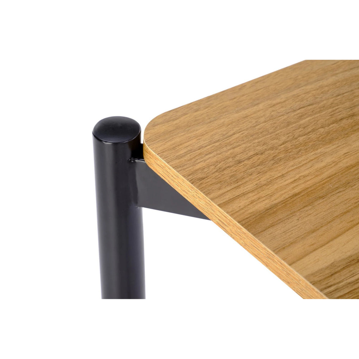 Set masa cu 2 scaune NANDO, stejar/negru, PAL/metal/stofa clasica