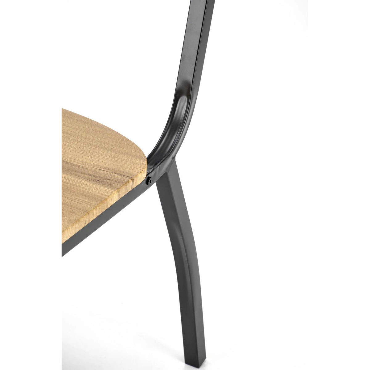 Set masa cu 4 scaune MILTON, stejar/negru, PAL/metal