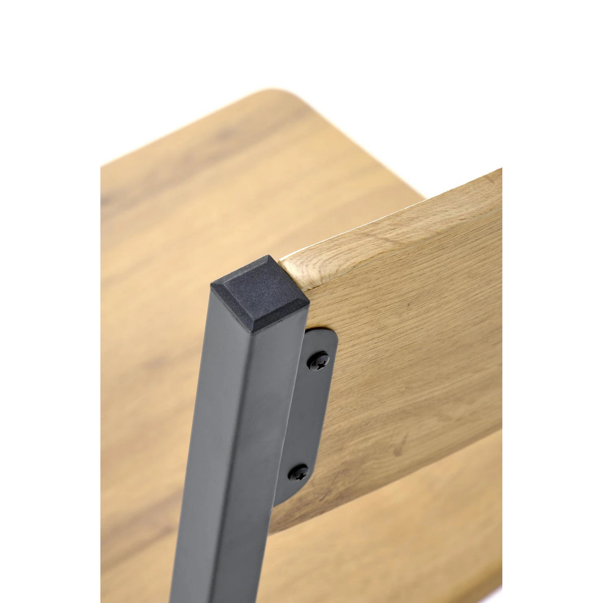 Set masa cu 4 scaune MILTON, stejar/negru, PAL/metal