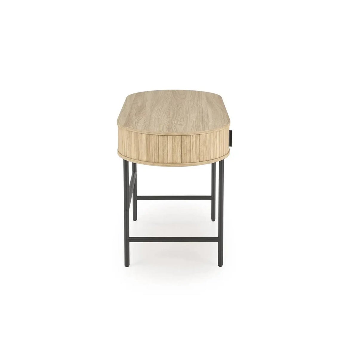 Birou B51, stejar/negru, 120x55x75 cm