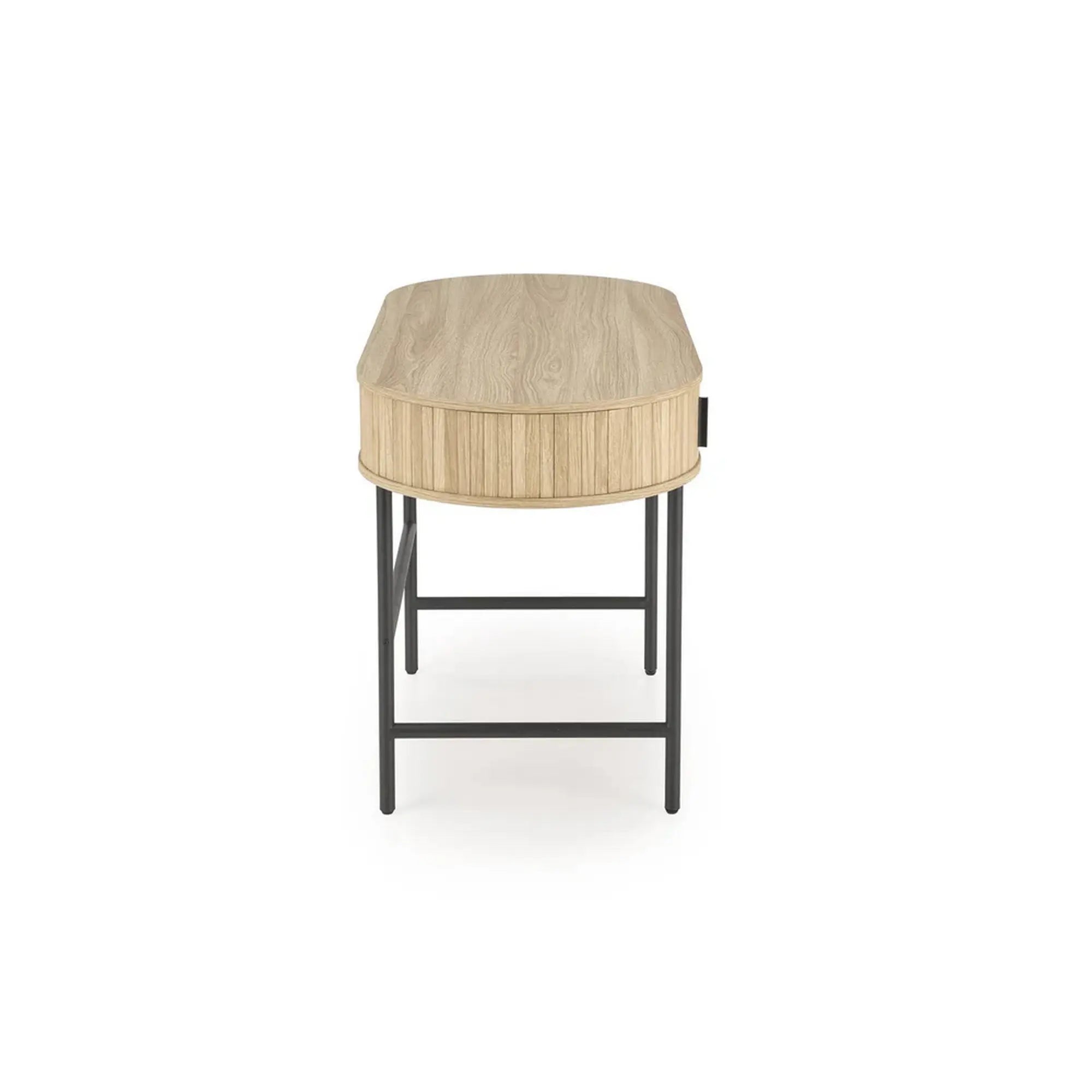 Birou B51, stejar/negru, 120x55x75 cm