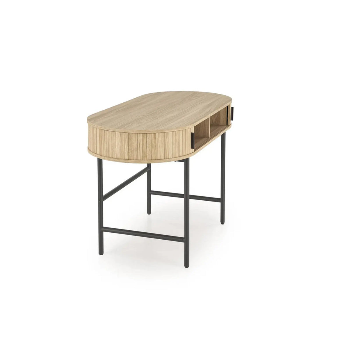 Birou B51, stejar/negru, 120x55x75 cm
