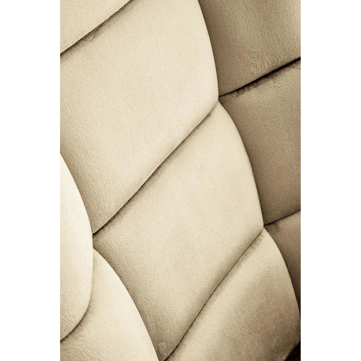 Scaun balansoar tapitat BAZALTO, bej/negru, stofa catifelata, 70x90x92 cm