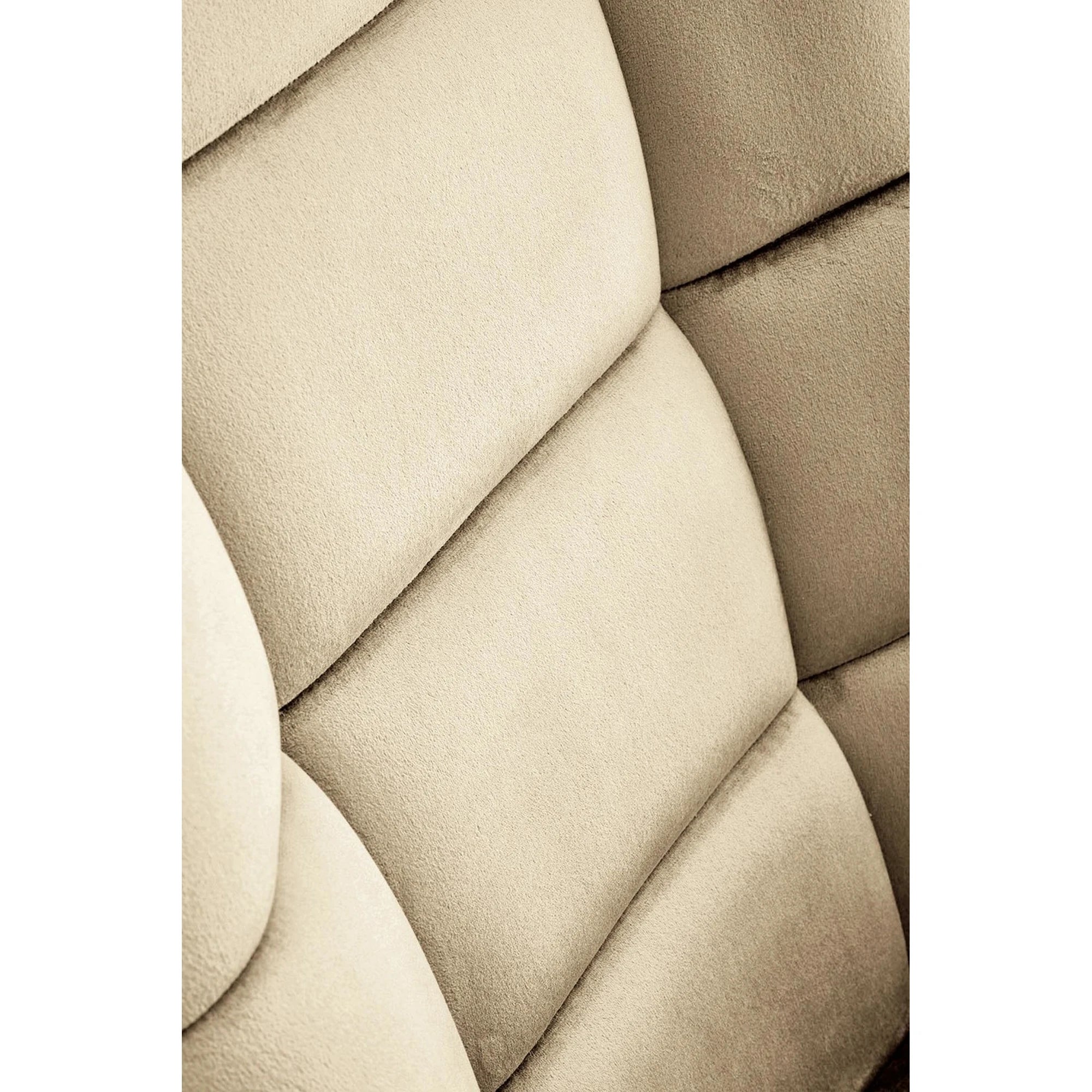 Scaun balansoar tapitat BAZALTO, bej/negru, stofa catifelata, 70x90x92 cm