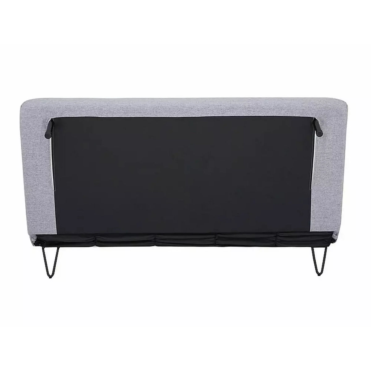 Canapea extensibila ZENIA, gri, stofa/metal, 141x90/191x81 cm