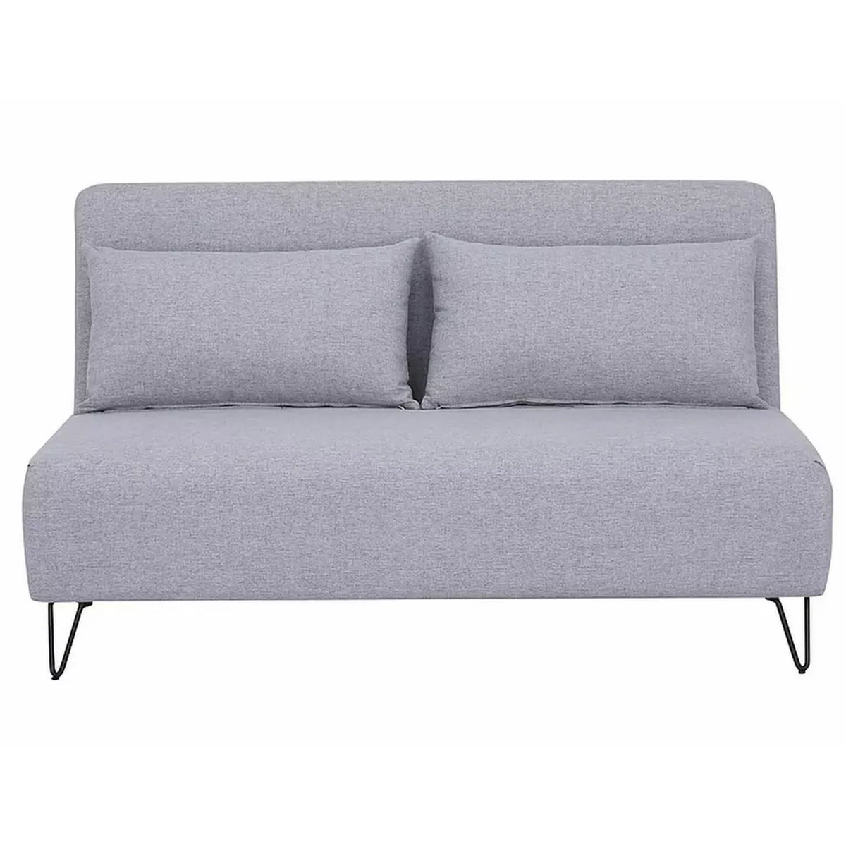 Canapea extensibila ZENIA, gri, stofa/metal, 141x90/191x81 cm