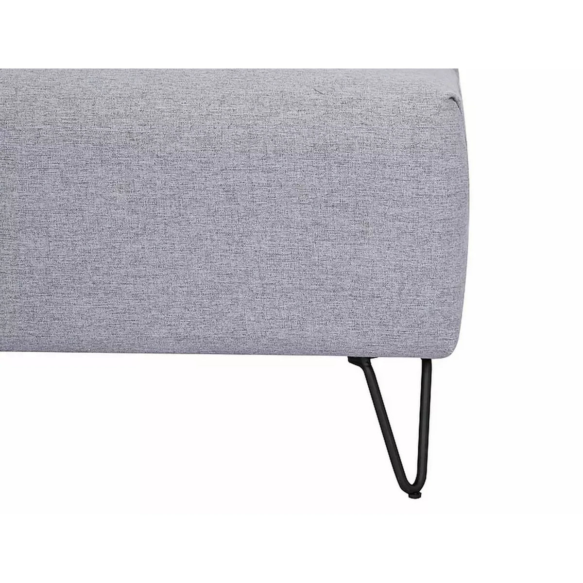 Canapea extensibila ZENIA, gri, stofa/metal, 141x90/191x81 cm