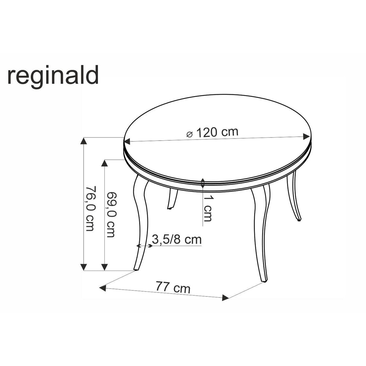 Set masa REGINALD cu 4 scaune K555