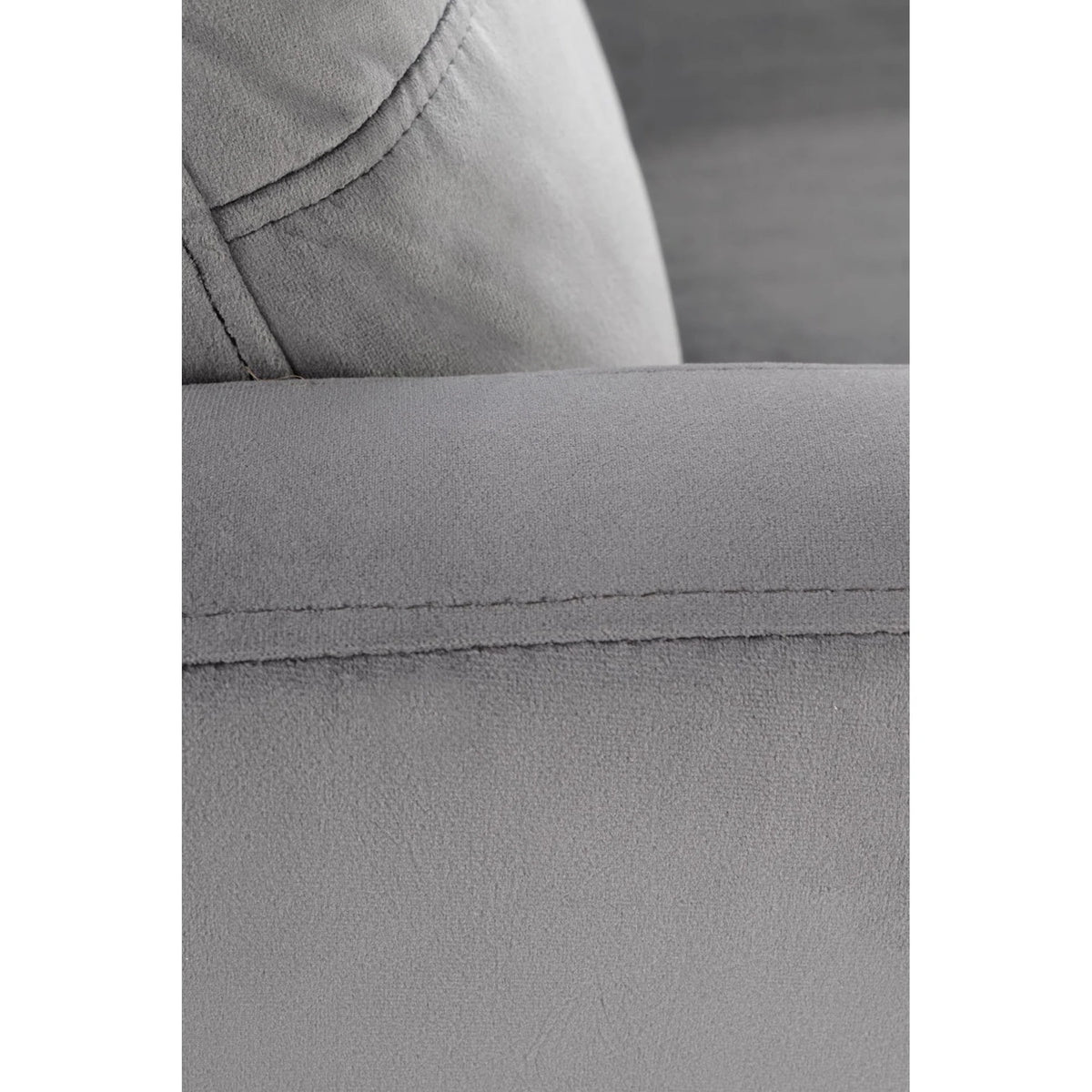 Fotoliu FELIPE 2, stofa catifelata gri - Bluvel 14, 64x84/135x76/103 cm