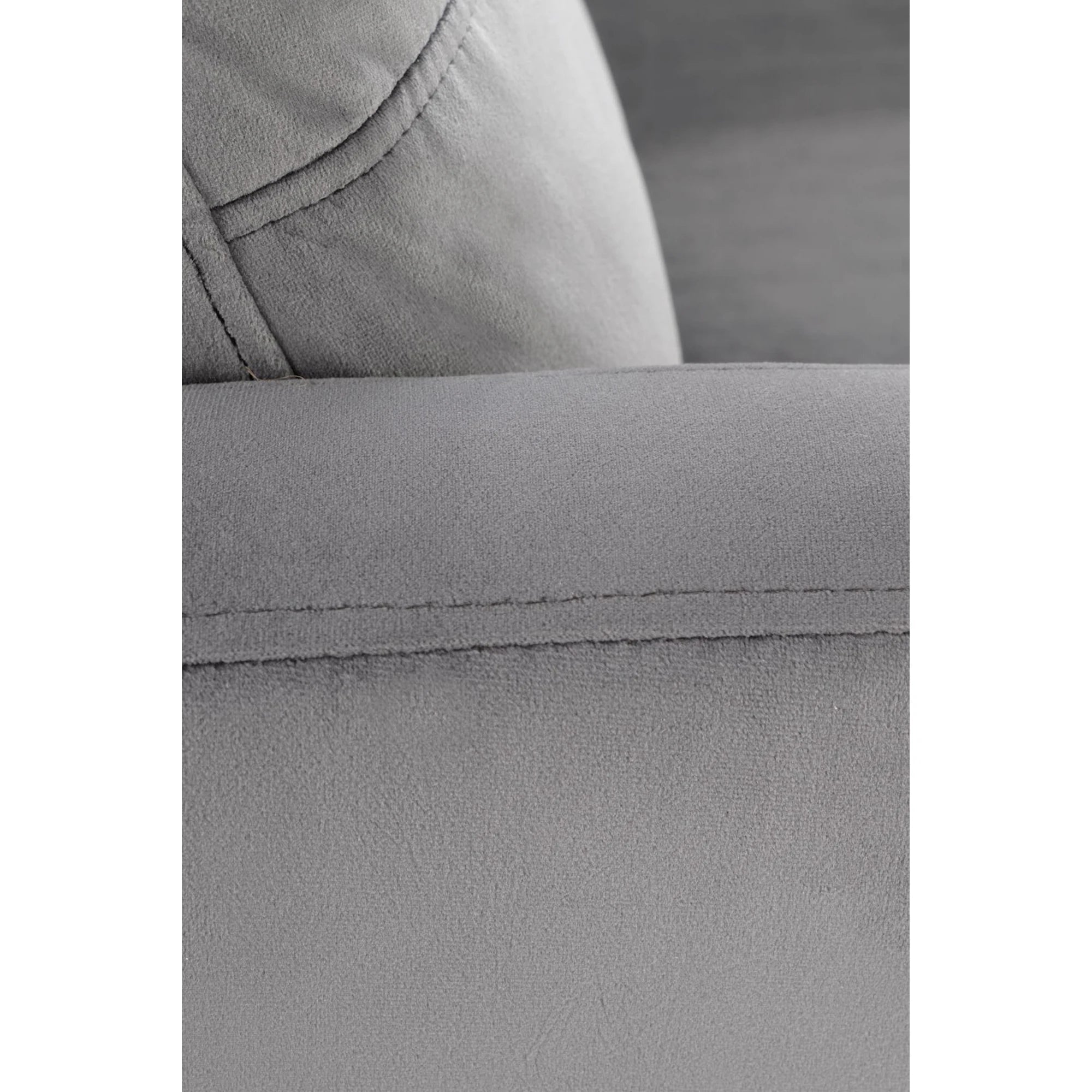 Fotoliu FELIPE 2, stofa catifelata gri - Bluvel 14, 64x84/135x76/103 cm