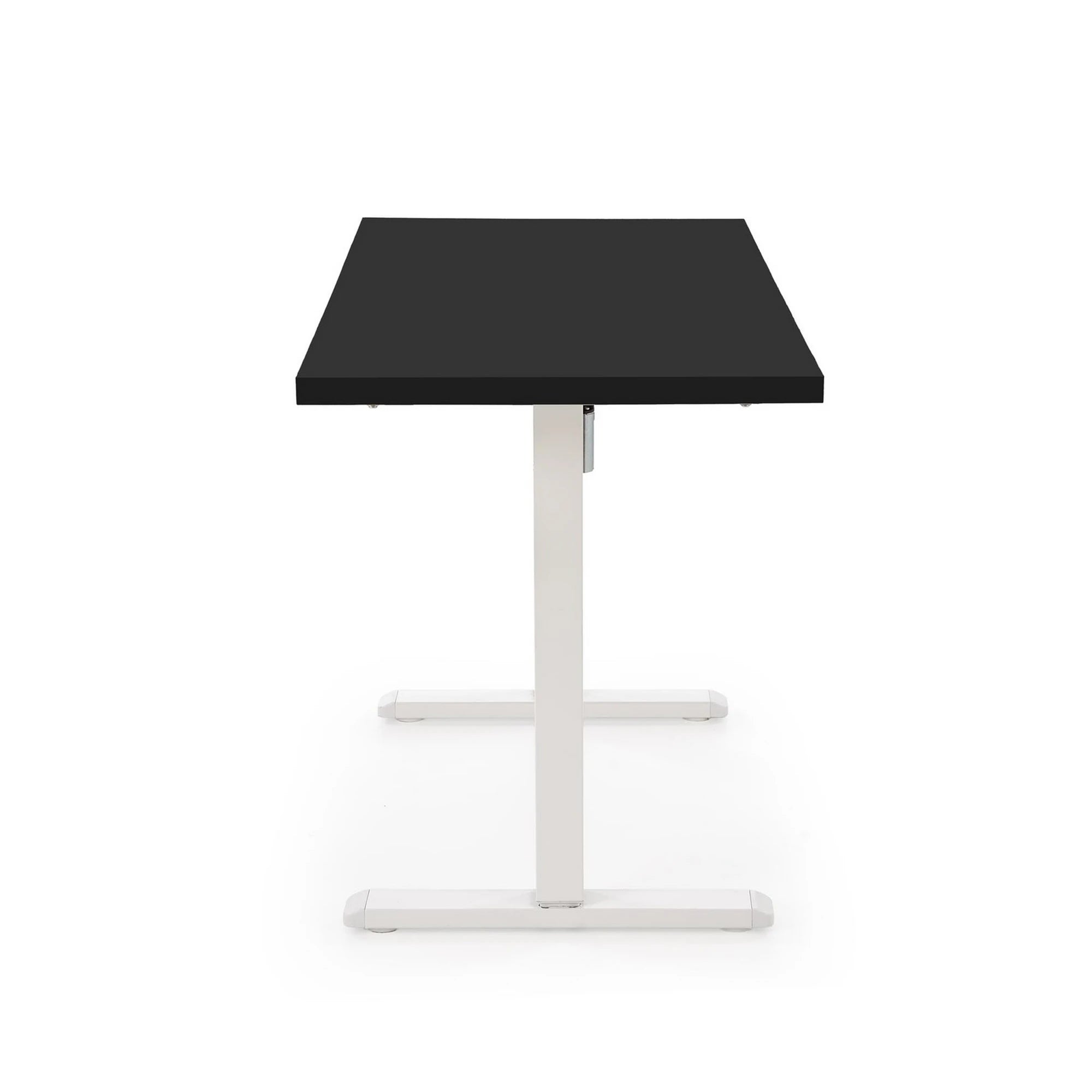 Masa birou B54, negru/alb, PAL laminat/otel, 120x60x75-120 cm