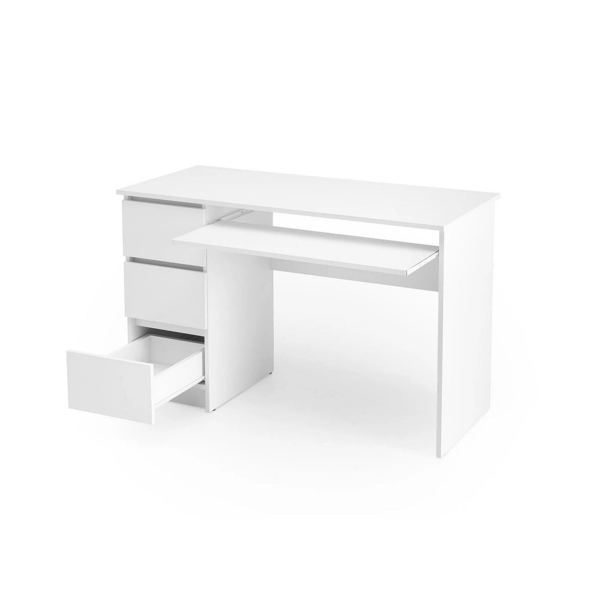 Birou CINO, alb, PAL laminat, 120x50x77 cm