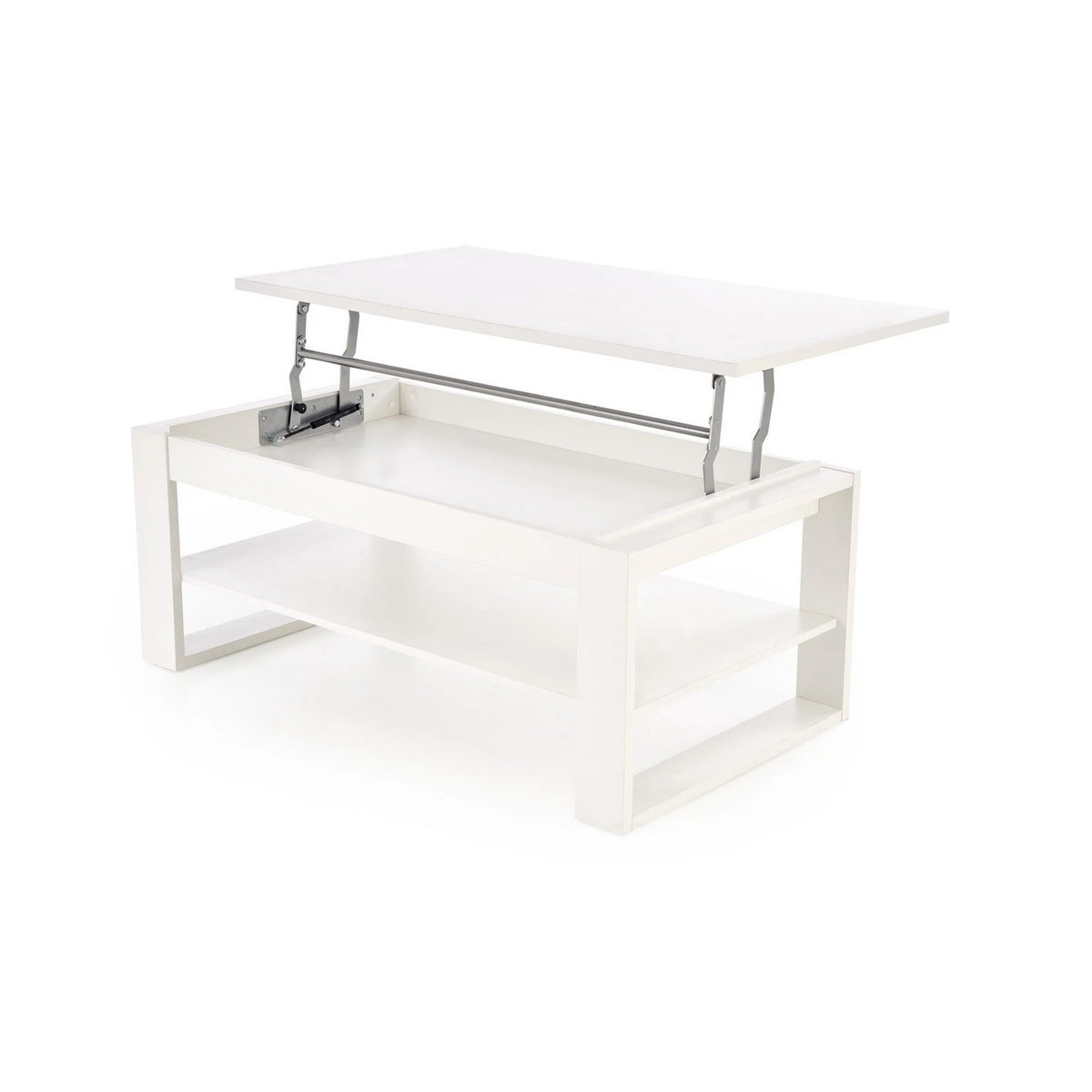 Masuta cafea BETTY, alb, PAL laminat, 120x65/92x50/72 cm
