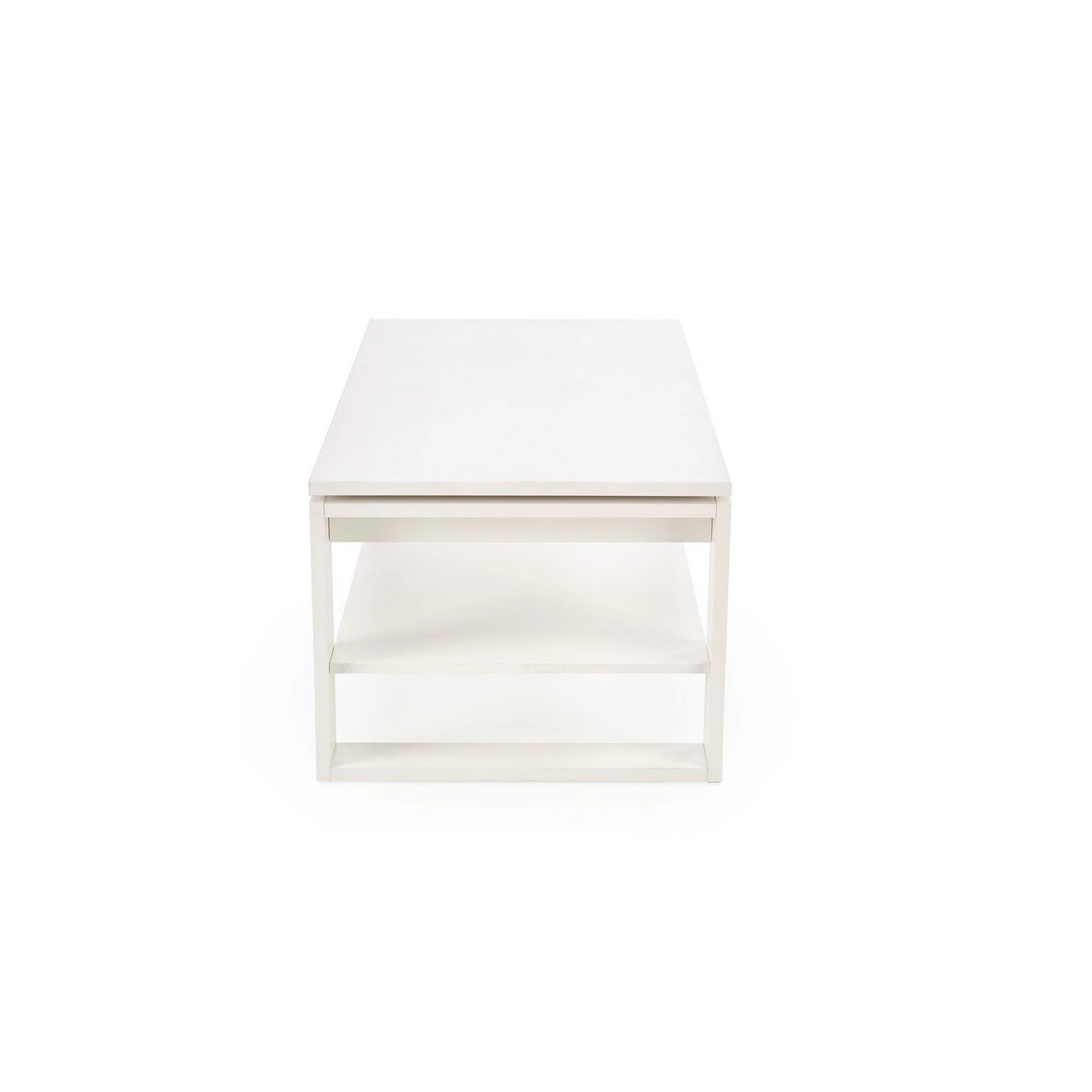 Masuta cafea BETTY, alb, PAL laminat, 120x65/92x50/72 cm