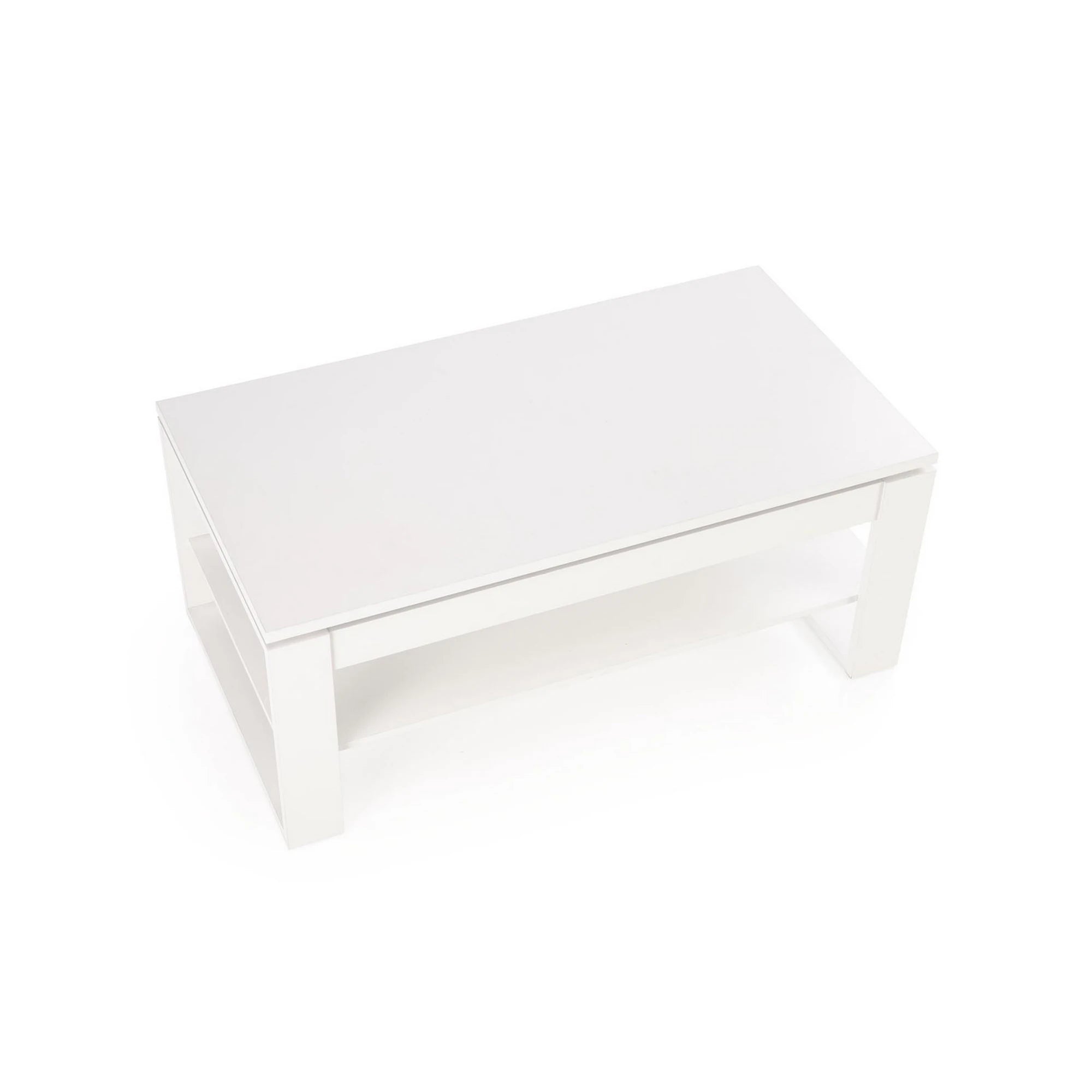 Masuta cafea BETTY, alb, PAL laminat, 120x65/92x50/72 cm