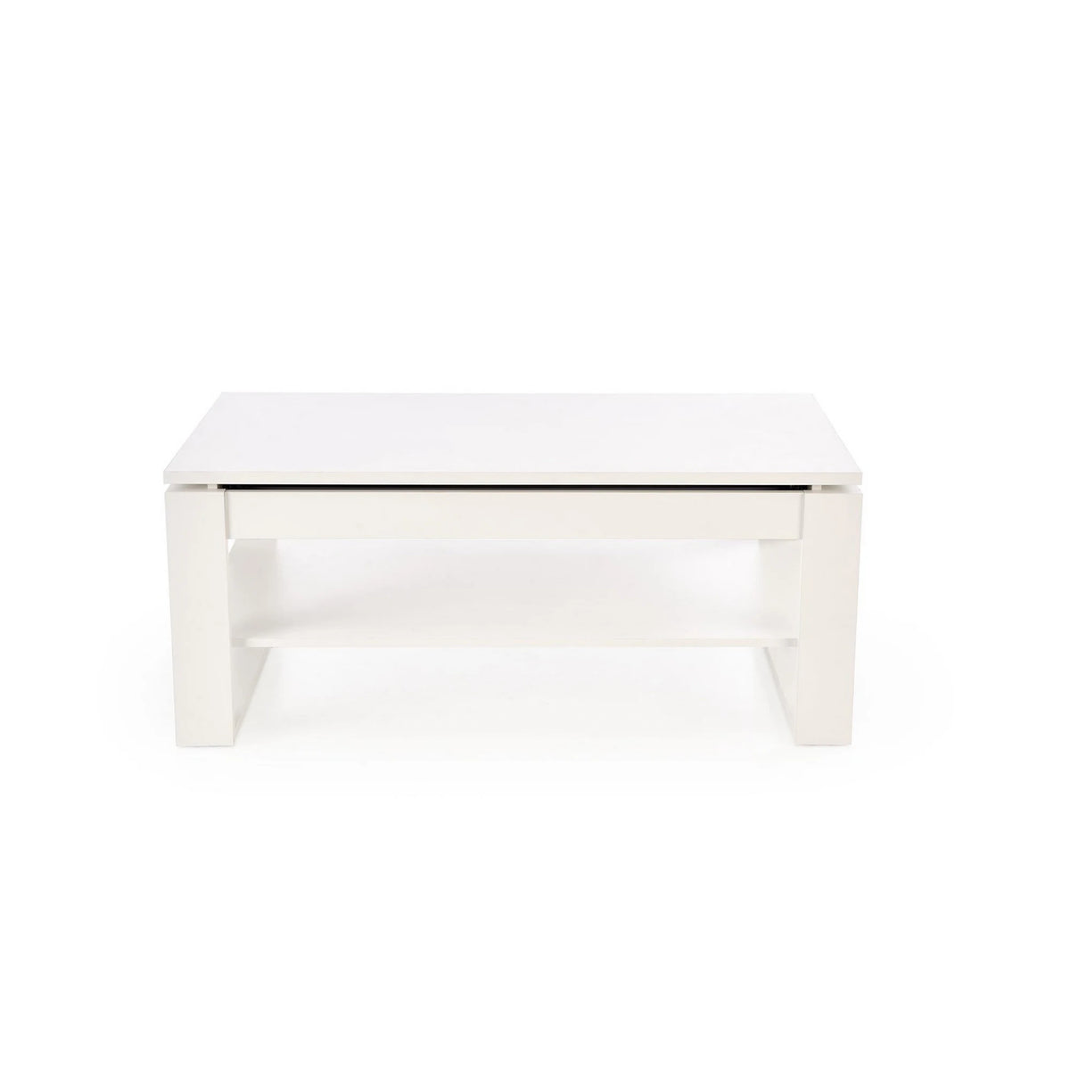 Masuta cafea BETTY, alb, PAL laminat, 120x65/92x50/72 cm