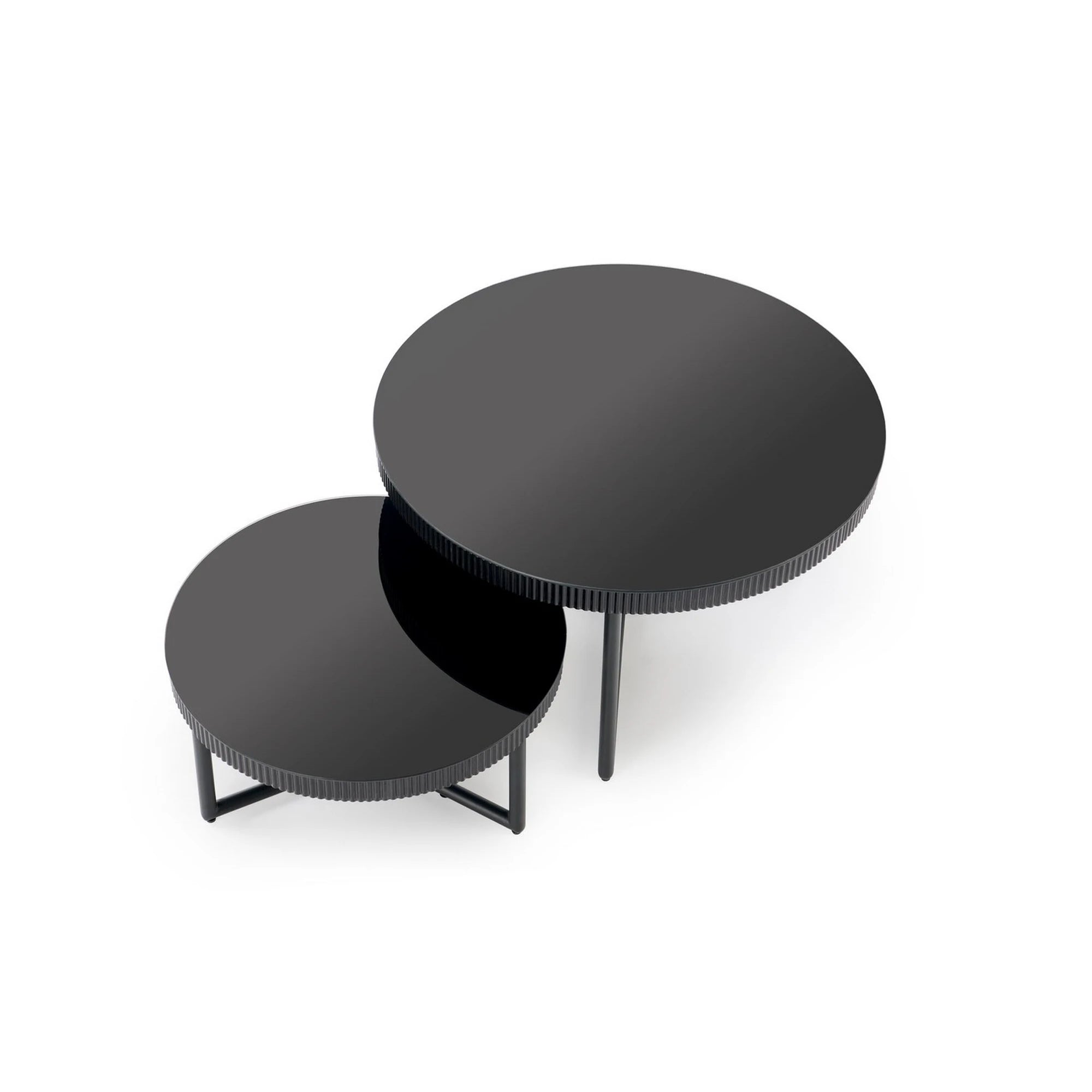 Masuta COSMO S, negru, sticla/otel, 60x30 cm