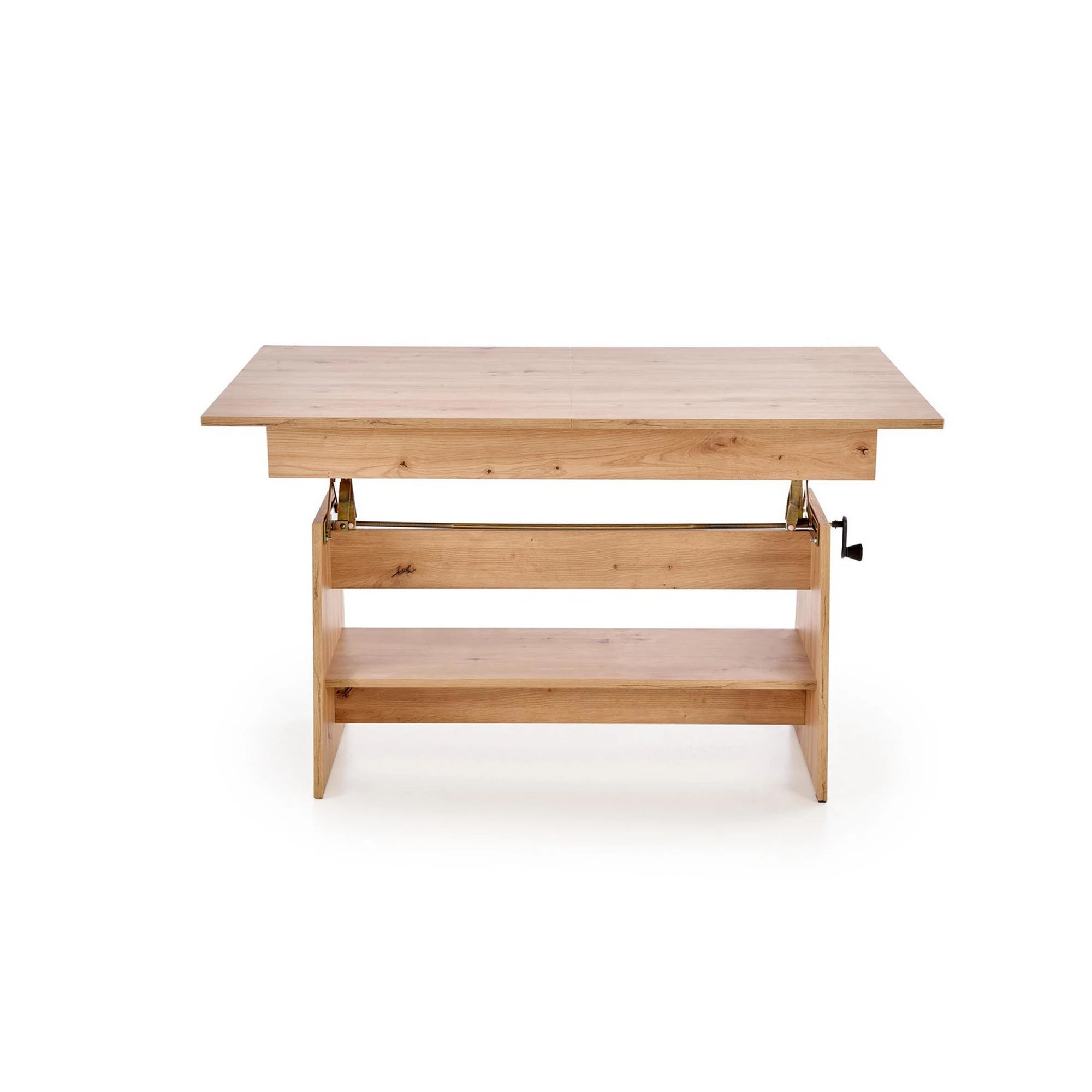 Masuta de cafea extensibila ERIKA, stejar artisan, PAL laminat, 120/160x70x61/72 cm