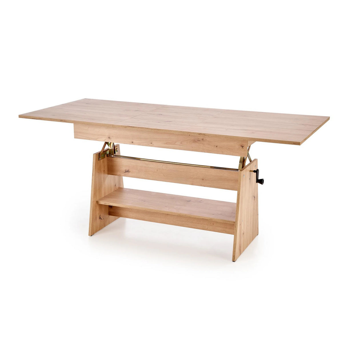 Masuta de cafea extensibila ERIKA, stejar artisan, PAL laminat, 120/160x70x61/72 cm
