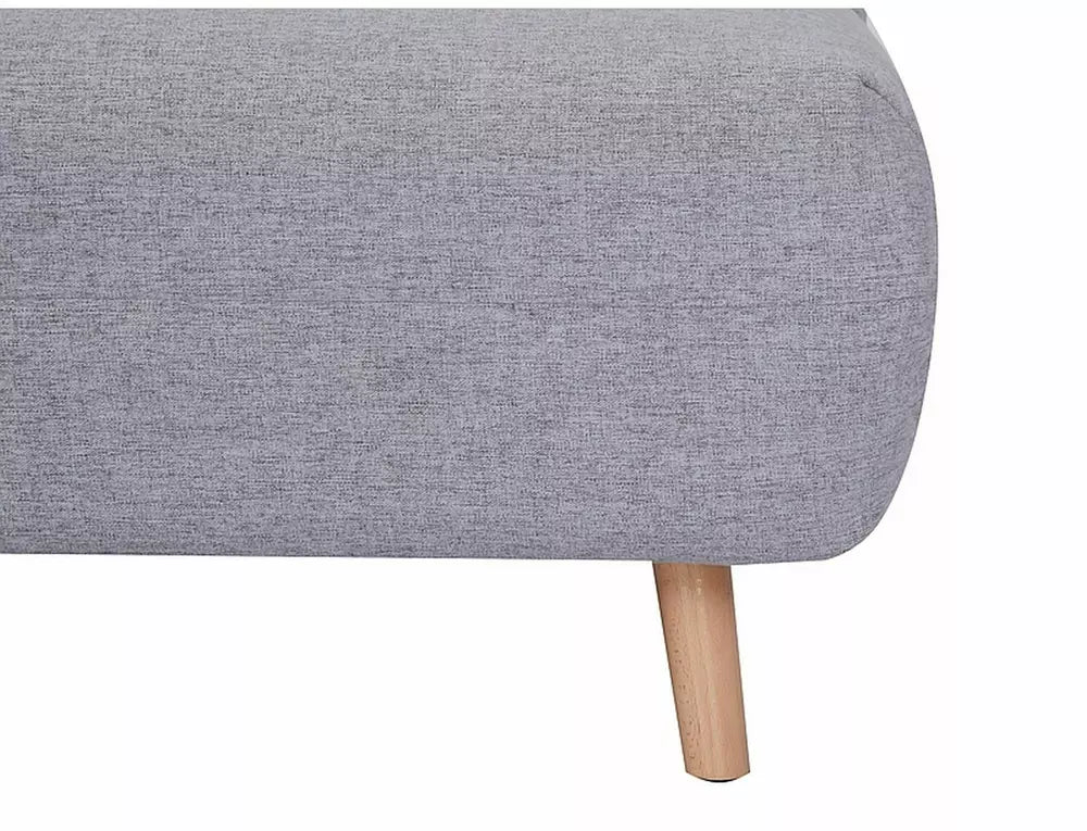 Canapea SPIKE II, gri/fag, stofa/lemn, 147x91x84 cm