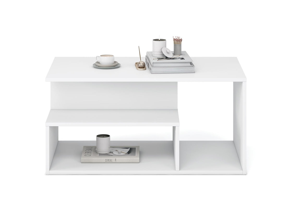 Masuta cafea IVA, alb, PAL laminat, 90x51x43 cm