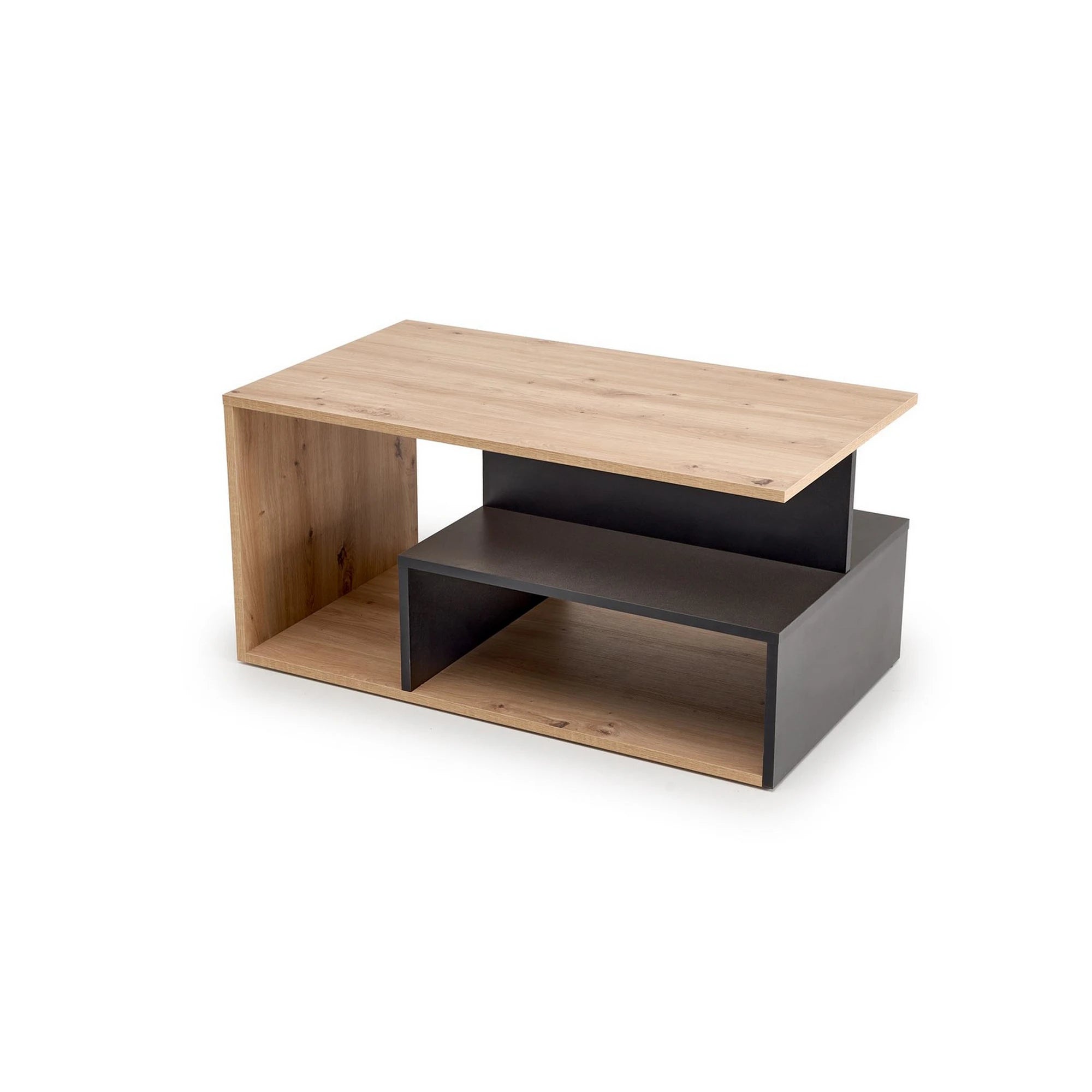 Masuta cafea IVA, stejar artisan/negru, PAL laminat, 90x51x43 cm