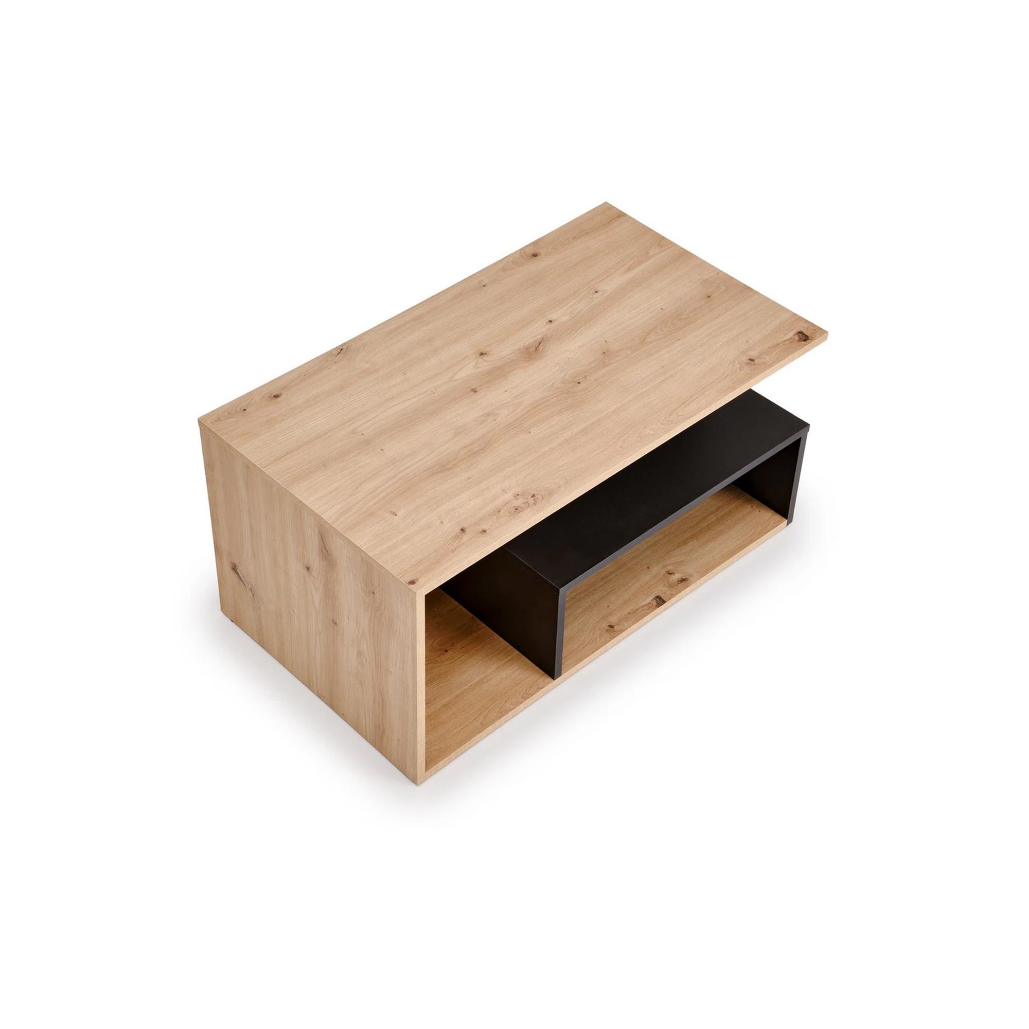 Masuta cafea IVA, stejar artisan/negru, PAL laminat, 90x51x43 cm