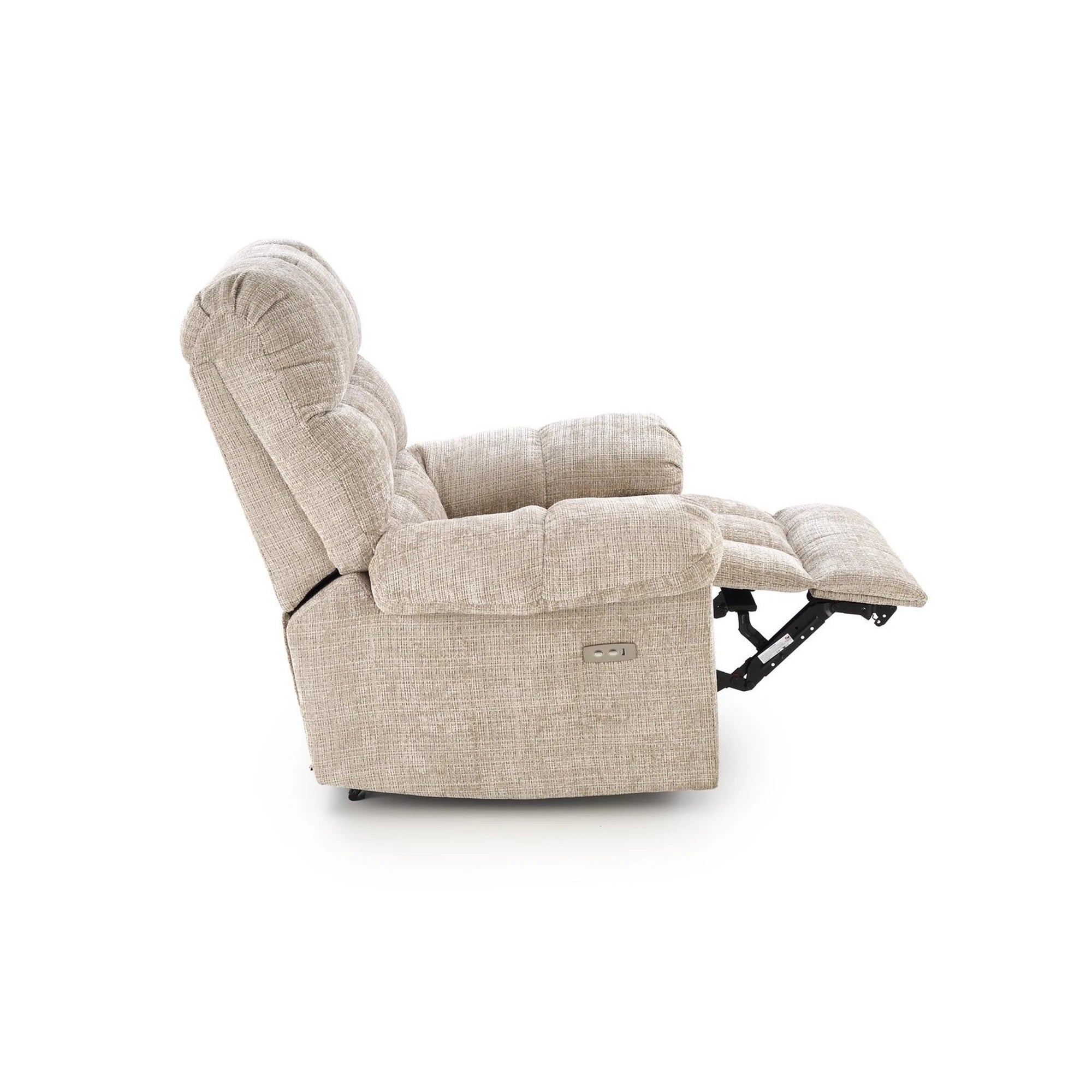 Fotoliu recliner AMORE, bej, stofa, 105x100x86 cm