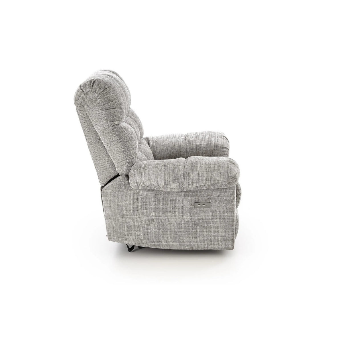 Fotoliu recliner AMORE, gri, stofa, 105x100x86 cm